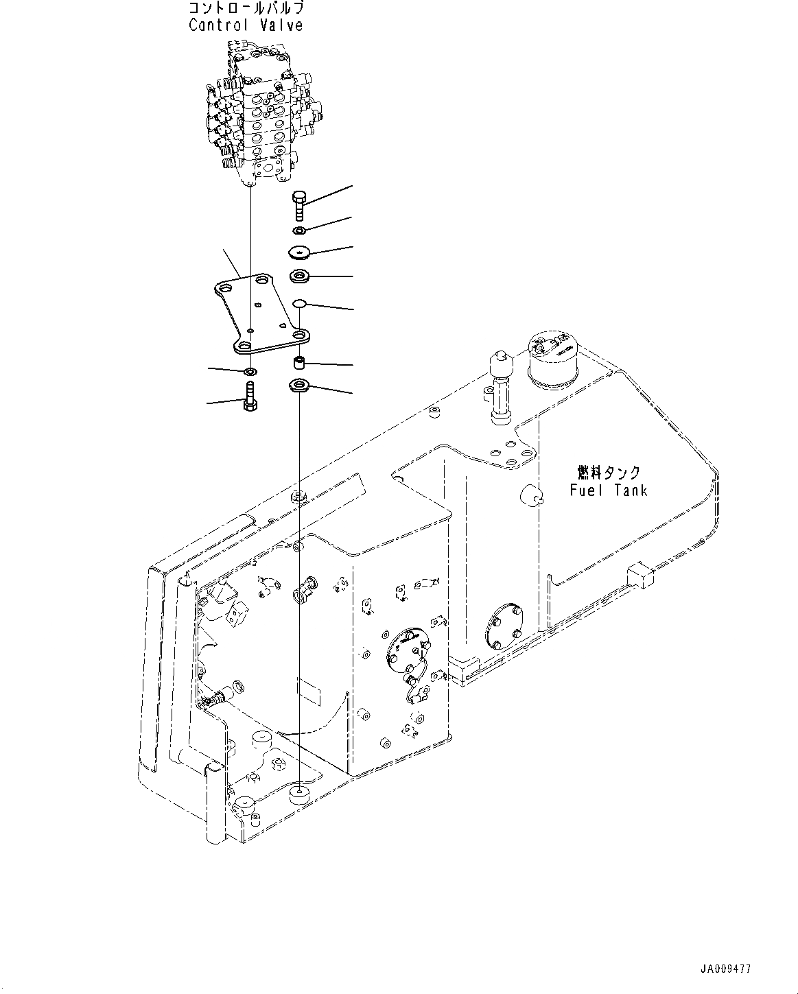 Схема запчастей Komatsu D61PXI-23 - УПРАВЛЯЮЩ. КЛАПАН, КРЕПЛЕНИЕ (№-) УПРАВЛЯЮЩ. КЛАПАН, С ЗАДН. -НАВЕСН. ОБОРУД, ЛЕБЕДКА