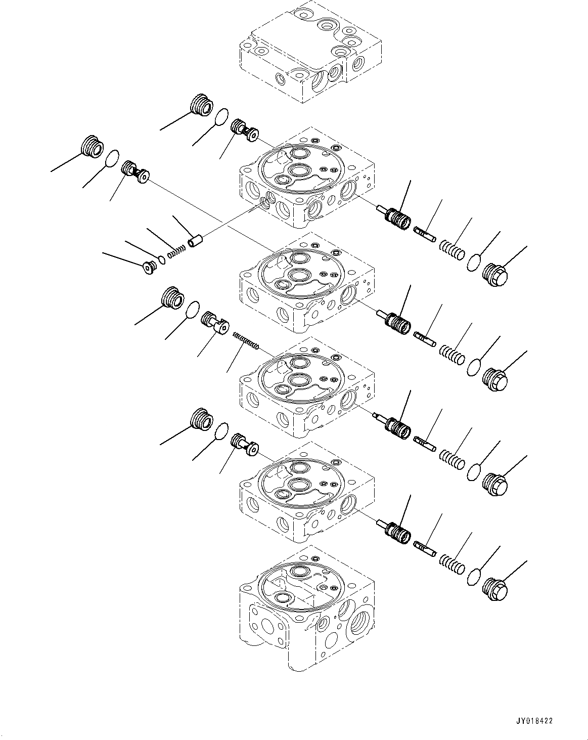 Схема запчастей Komatsu D61PXI-23 - УПРАВЛЯЮЩ. КЛАПАН, -КЛАПАН (/) (№-) УПРАВЛЯЮЩ. КЛАПАН, БЕЗ ЗАДН. -НАВЕСН. ОБОРУД, ЛЕБЕДКА