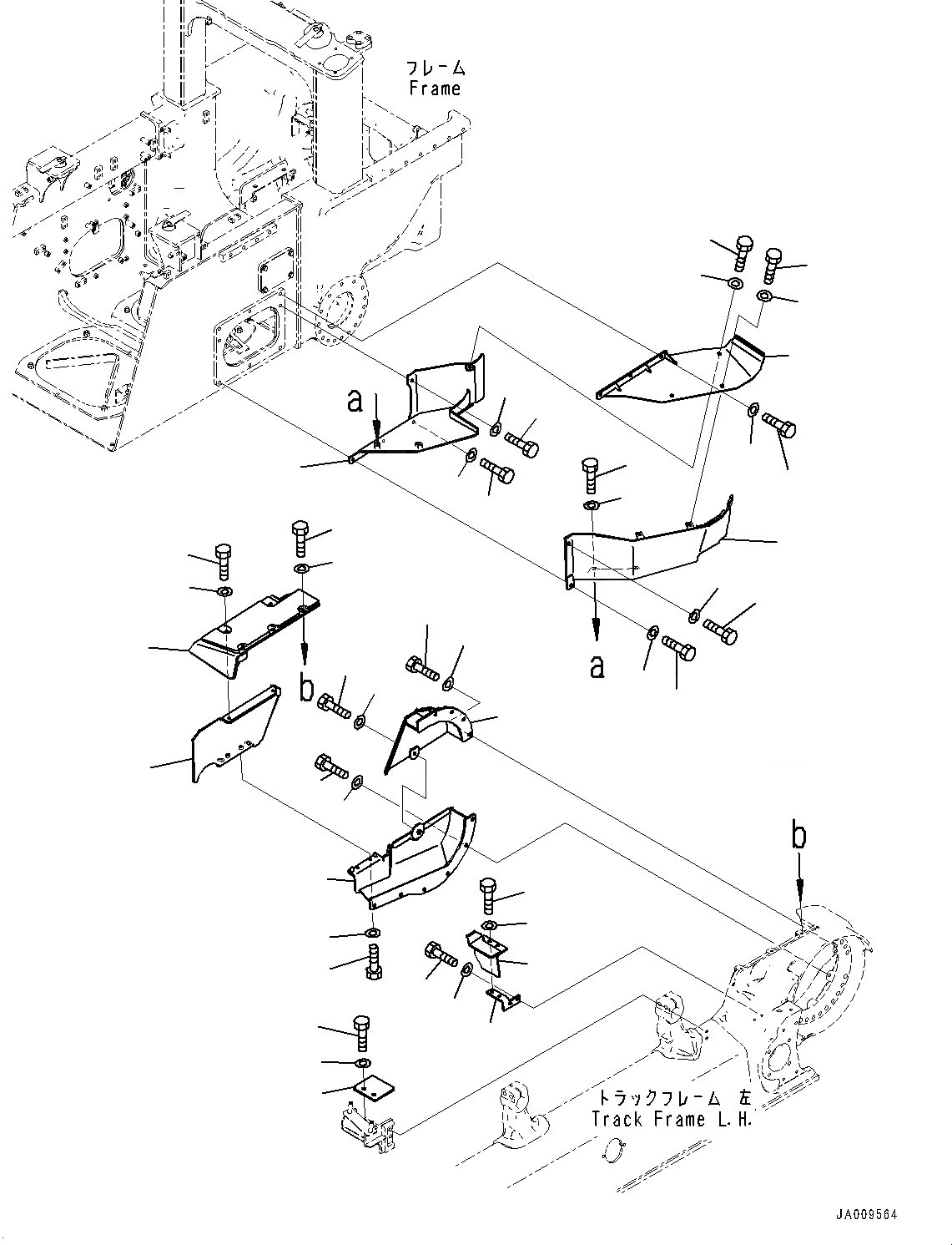 Схема запчастей Komatsu D61PXI-23 - КРЫШКИ, ЛЕВ. (№-) КРЫШКИ