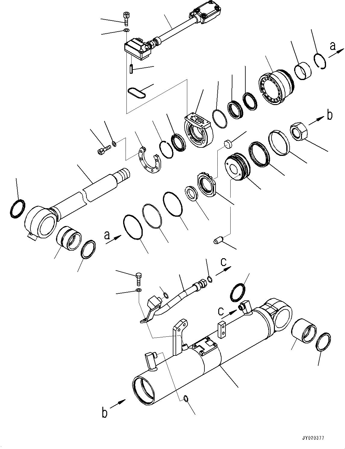 Схема запчастей Komatsu D61PXI-23 - ЦИЛИНДР ПОДЪЕМА ОТВАЛА, ПРАВ. (№-) ЦИЛИНДР ПОДЪЕМА ОТВАЛА