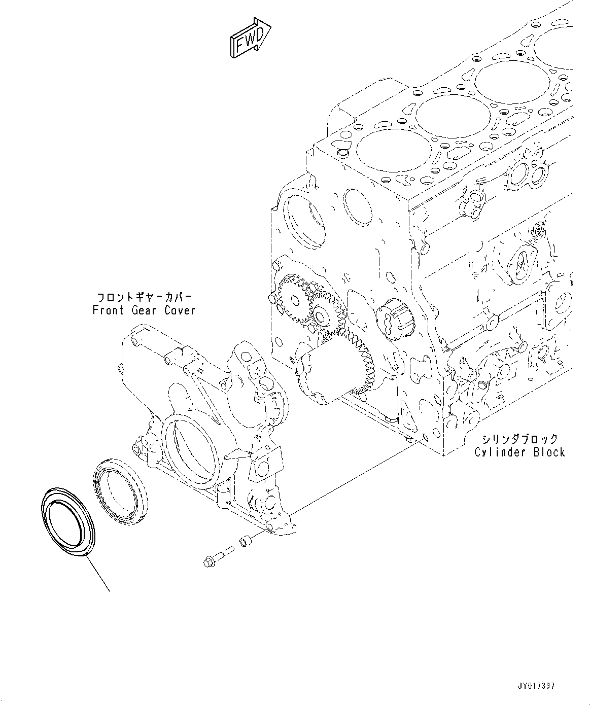 Схема запчастей Komatsu SAA4D107E-1F - DUST УПЛОТНЕНИЕ (№-) DUST УПЛОТНЕНИЕ