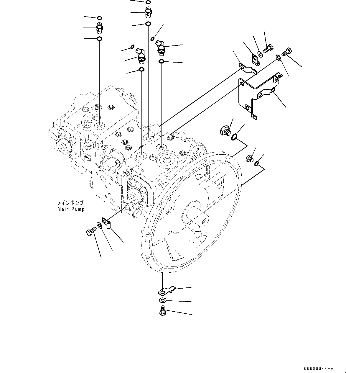 Схема запчастей Komatsu PC200-8E0 - ПОРШЕНЬ НАСОС (№8-) ПОРШЕНЬ НАСОС
