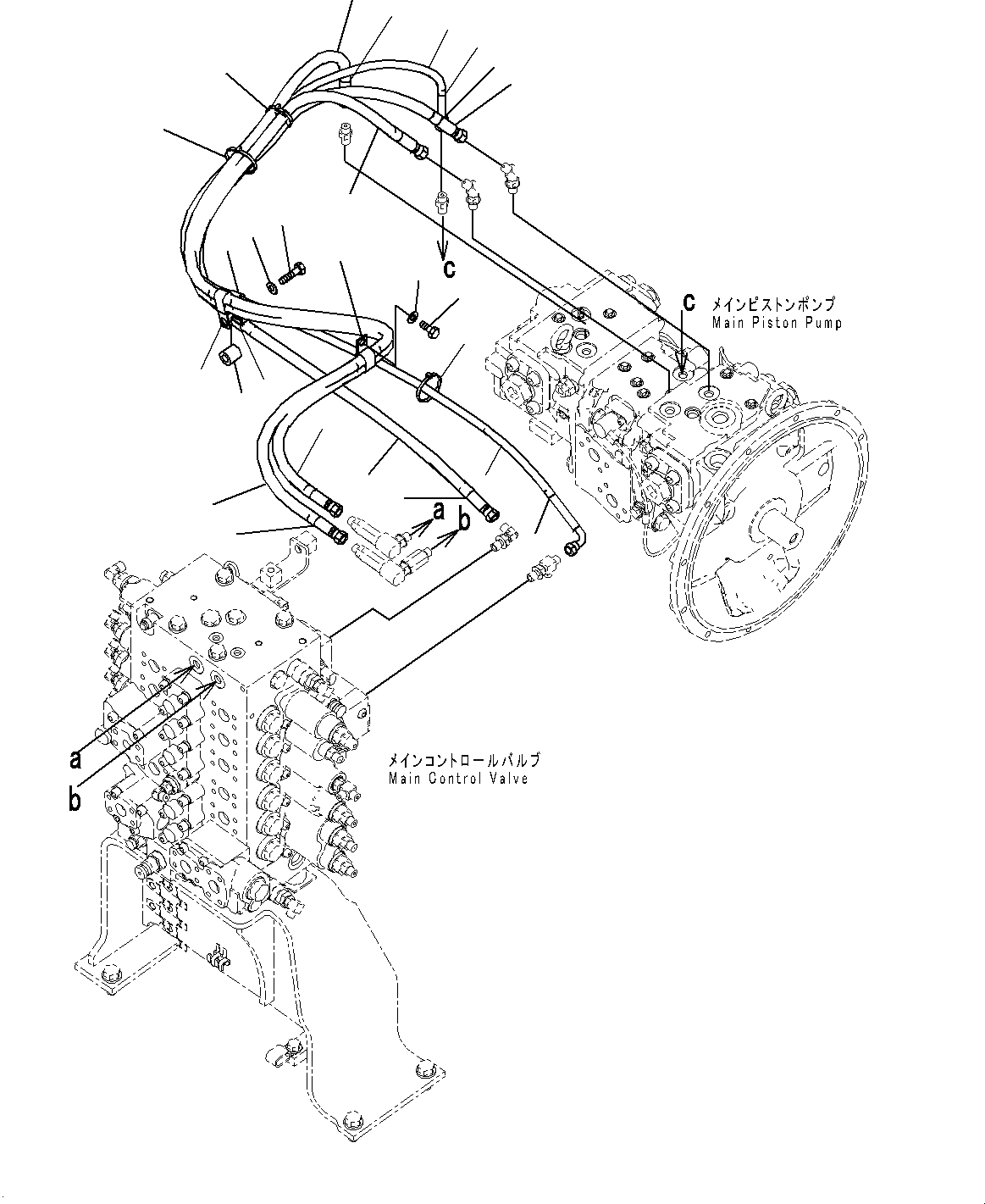 Схема запчастей Komatsu PC200-8E0 - LS ТРУБЫ (№8-) LS ТРУБЫ