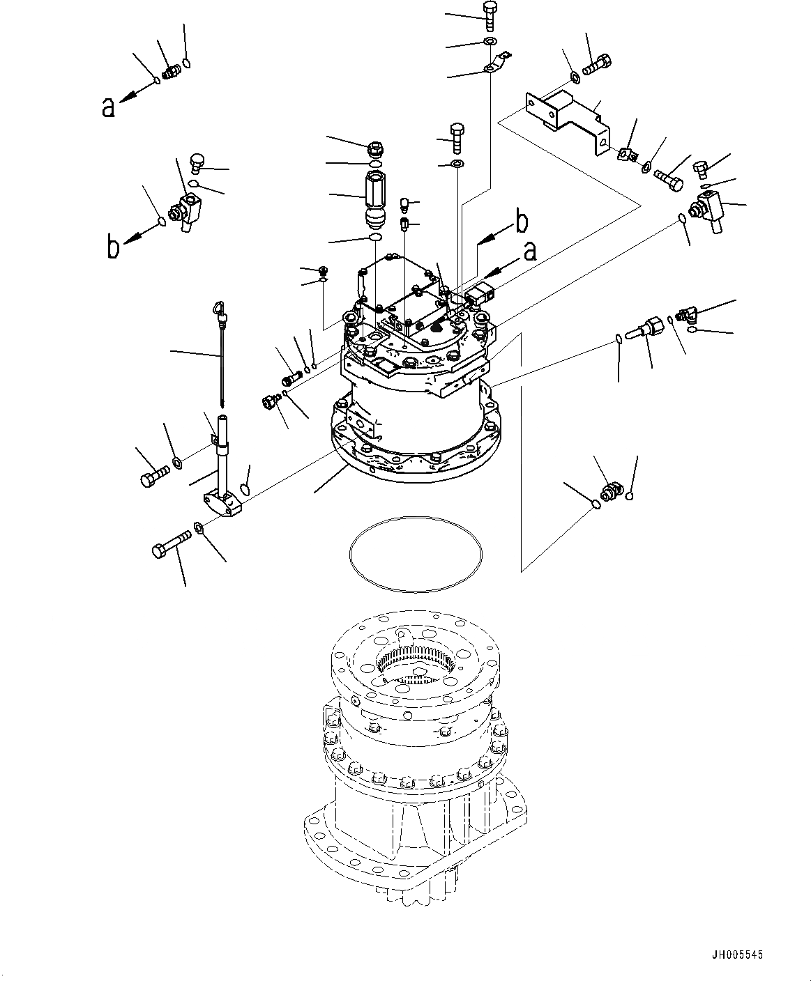 Схема запчастей Komatsu PC200-8E0 - МЕХАНИЗМ ПОВОРОТА И МОТОР, МОТОР (№7-) МЕХАНИЗМ ПОВОРОТА И МОТОР