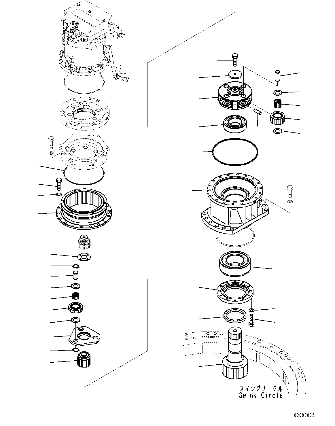 Схема запчастей Komatsu PC200-8E0 - МЕХАНИЗМ ПОВОРОТА И МОТОР, МЕХАНИЗМ ПОВОРОТА (/) (№8-) МЕХАНИЗМ ПОВОРОТА И МОТОР