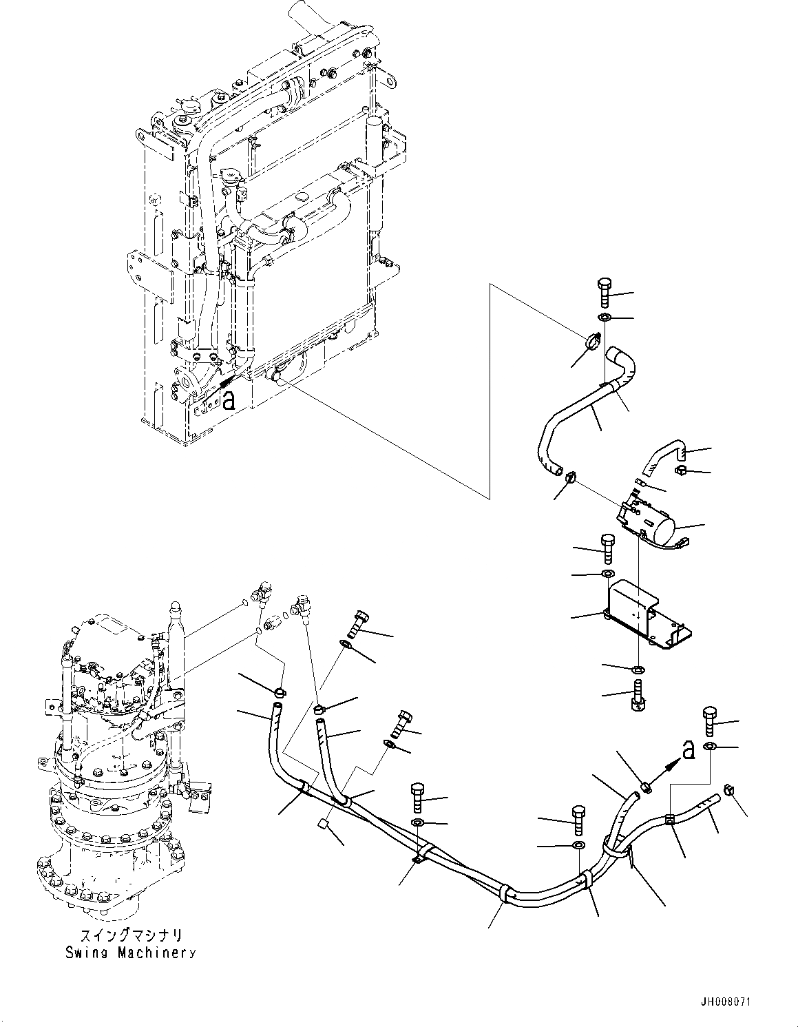 Схема запчастей Komatsu HB205-1M0 - СИСТЕМА ОХЛАЖДЕНИЯ, HYBRID СИСТЕМА ТРУБ ОХЛАЖДЕНИЯ (№-) СИСТЕМА ОХЛАЖДЕНИЯ