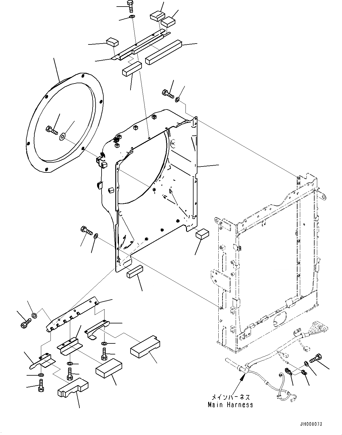 Схема запчастей Komatsu HB205-1M0 - СИСТЕМА ОХЛАЖДЕНИЯ, КОЖУХ (№-) СИСТЕМА ОХЛАЖДЕНИЯ