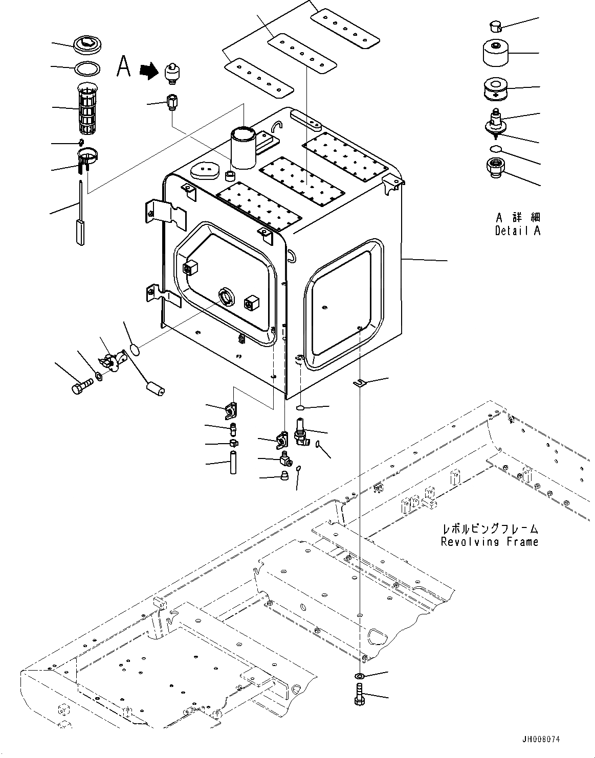 Схема запчастей Komatsu HB205-1M0 - ТОПЛИВН. БАК. (№-) ТОПЛИВН. БАК., CHINA