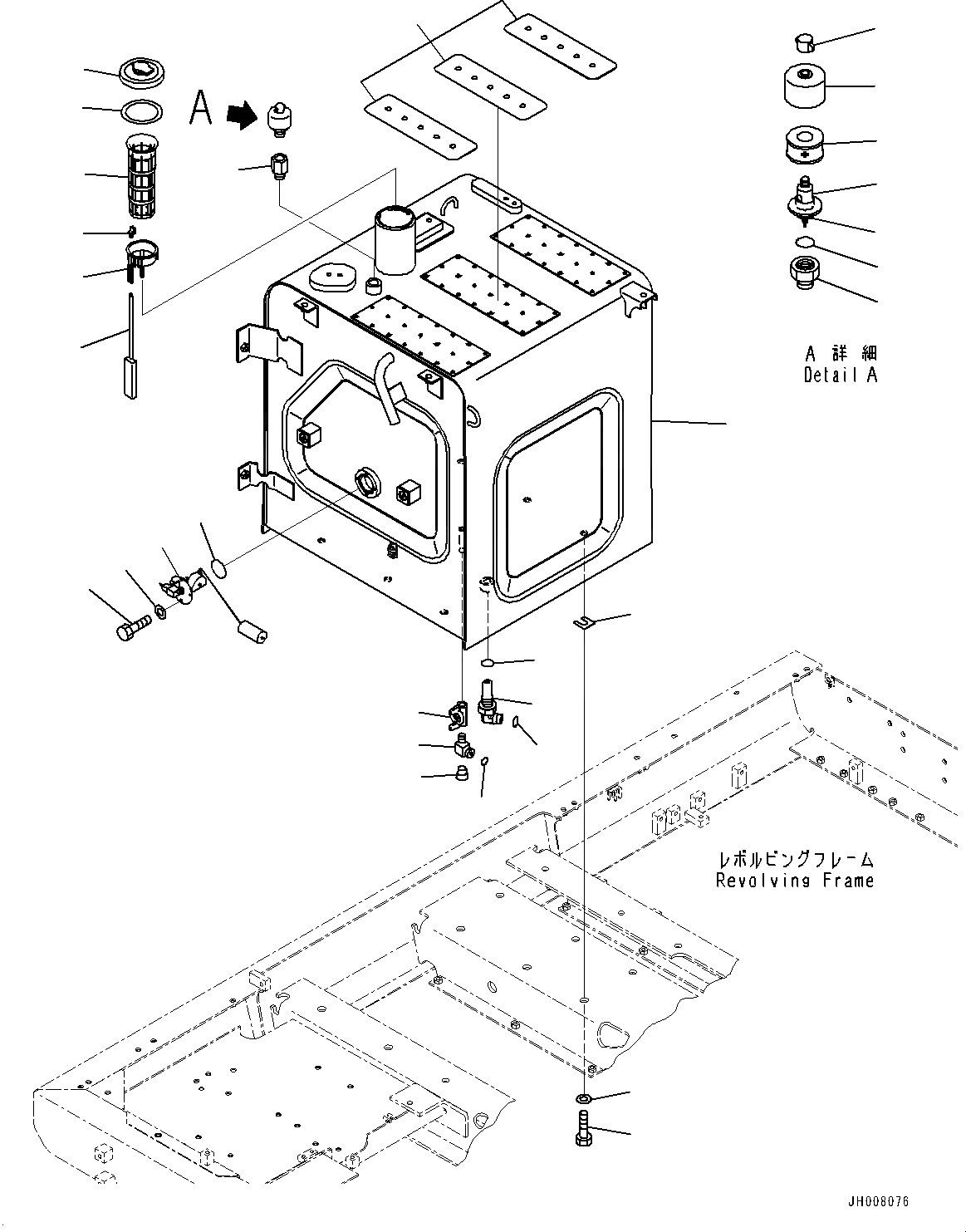 Схема запчастей Komatsu HB205-1M0 - ТОПЛИВН. БАК. (№-) ТОПЛИВН. БАК., ЗАПРАВОЧН.LING НАСОС, ИНДОНЕЗИЯ