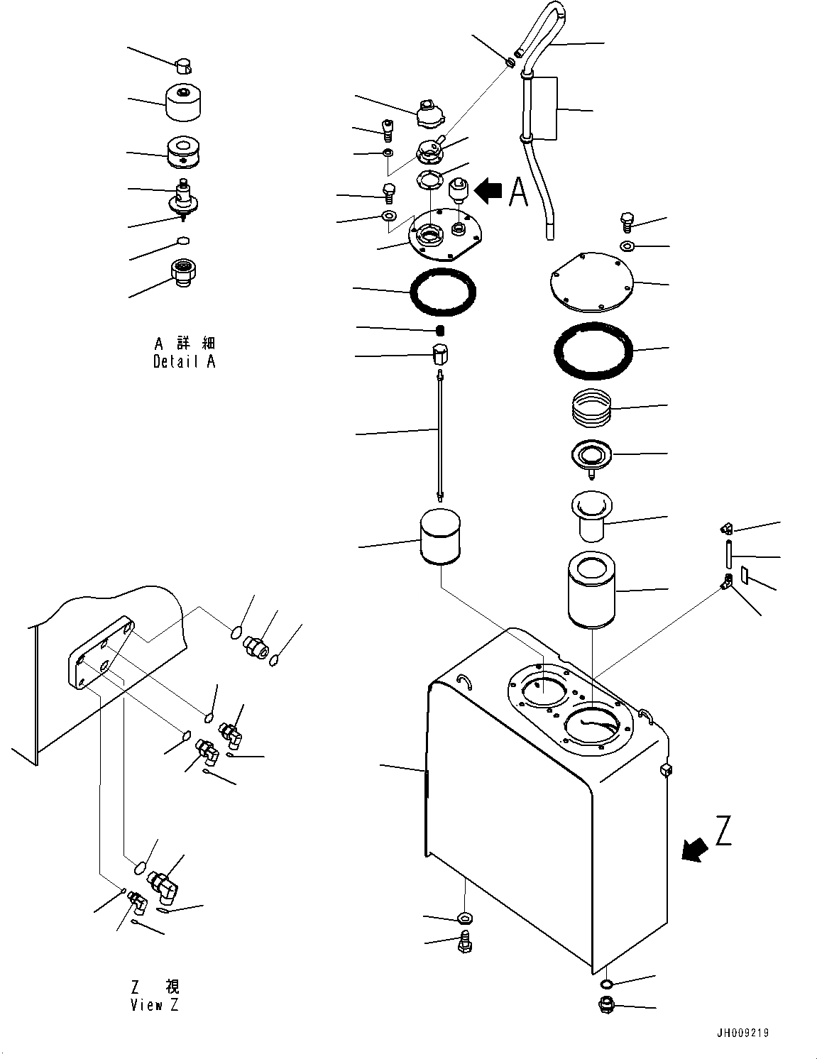 Схема запчастей Komatsu HB205-1M0 - ГИДР. БАК., (№-) ГИДР. БАК.