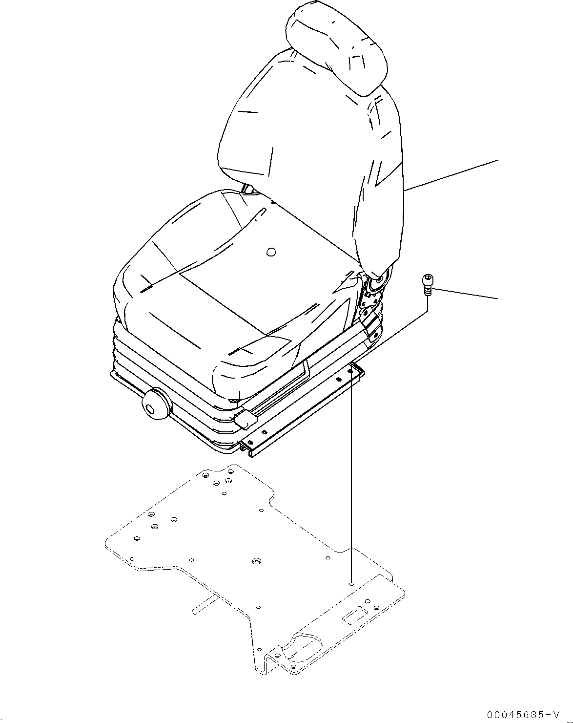 Схема запчастей Komatsu HB205-1M0 - СИДЕНЬЕ ОПЕРАТОРА (№-) СИДЕНЬЕ ОПЕРАТОРА, С ВОЗД. ПОДВЕСКОЙ, HI BACK, ТКАНЬ, С ОТКИДН. СПИНКОЙ, НАКЛОН.