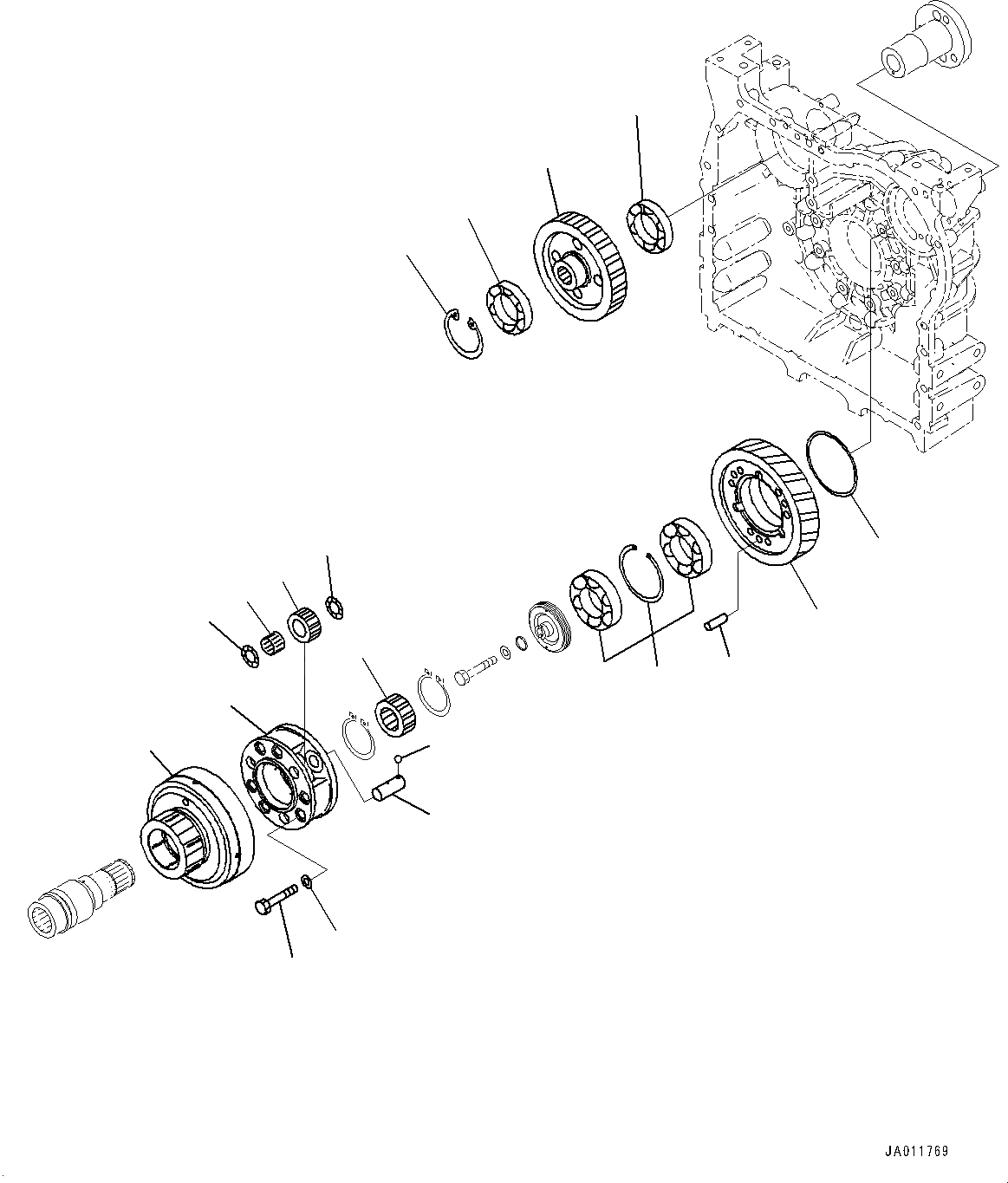 Схема запчастей Komatsu WA270-7 - ПЕРЕДАЧА, ВХОДН. ВАЛ (№8-) ПЕРЕДАЧА