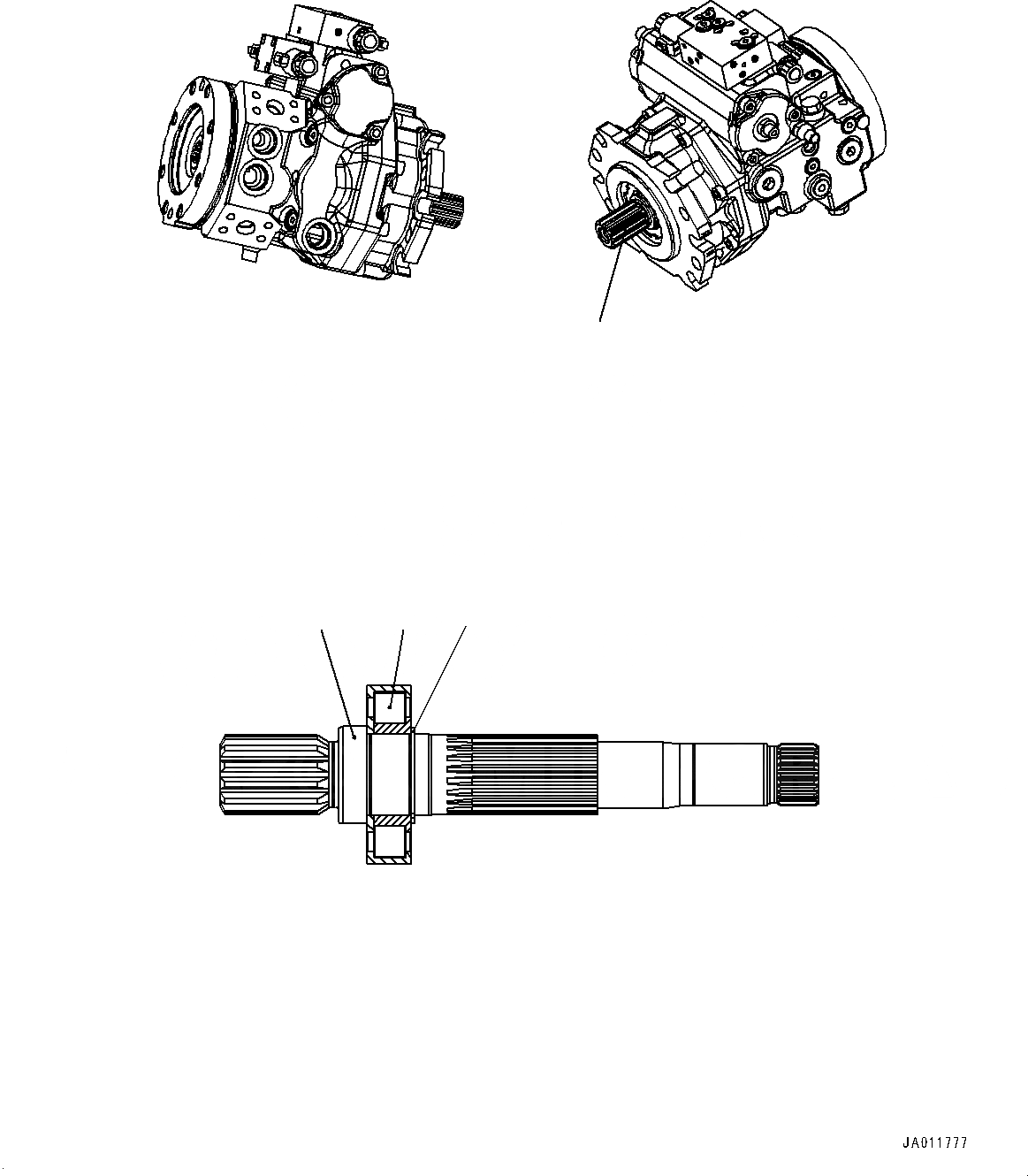 Схема запчастей Komatsu WA270-7 - HYDROSTATIC ТРАНСМИССИЯ (HST) НАСОС И МОТОР, ВНУТР. ЧАСТИ, НАСОС (/) (№8-) HYDROSTATIC ТРАНСМИССИЯ (HST) НАСОС И МОТОР
