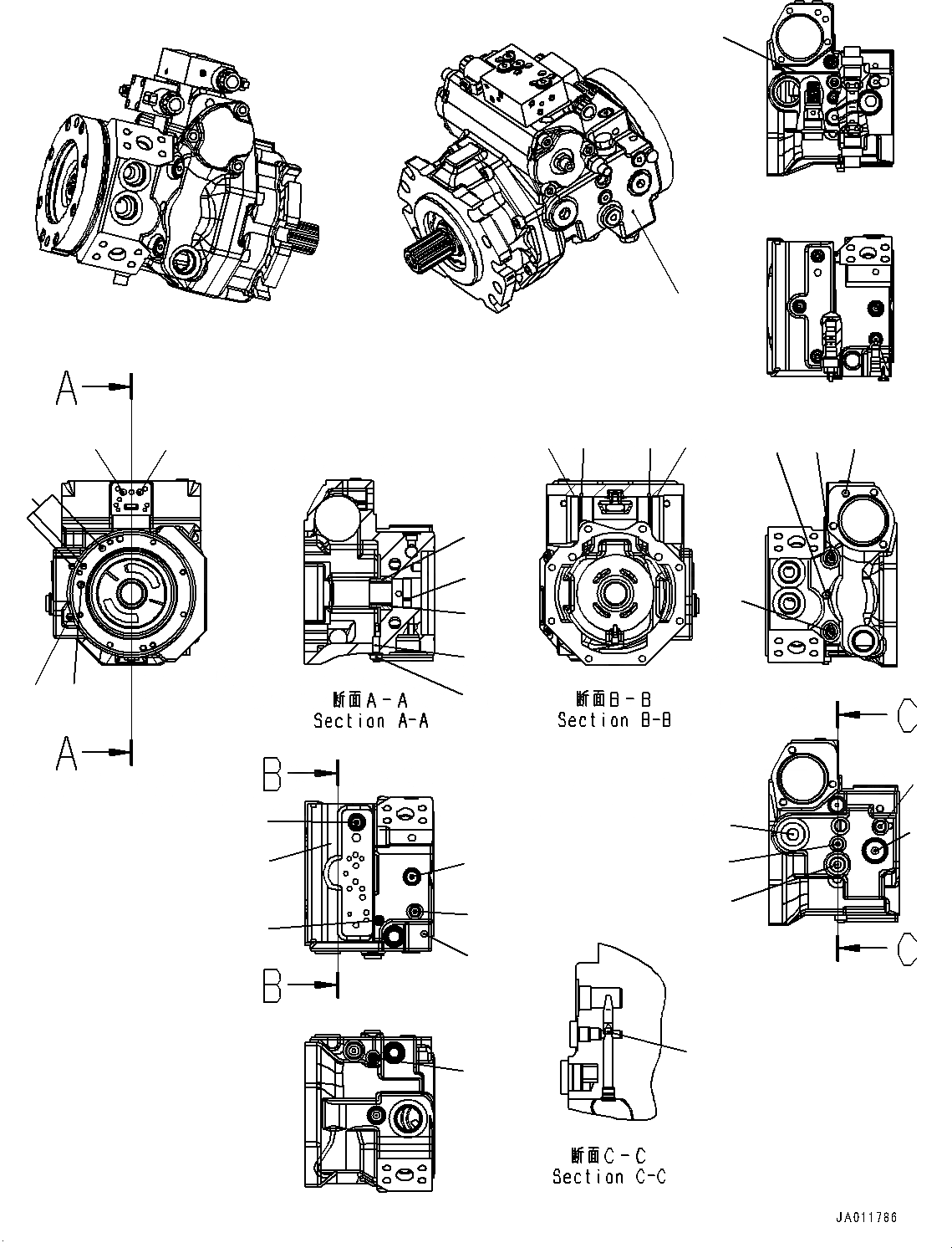 Схема запчастей Komatsu WA270-7 - HYDROSTATIC ТРАНСМИССИЯ (HST) НАСОС И МОТОР, ВНУТР. ЧАСТИ, НАСОС (7/) (№8-) HYDROSTATIC ТРАНСМИССИЯ (HST) НАСОС И МОТОР