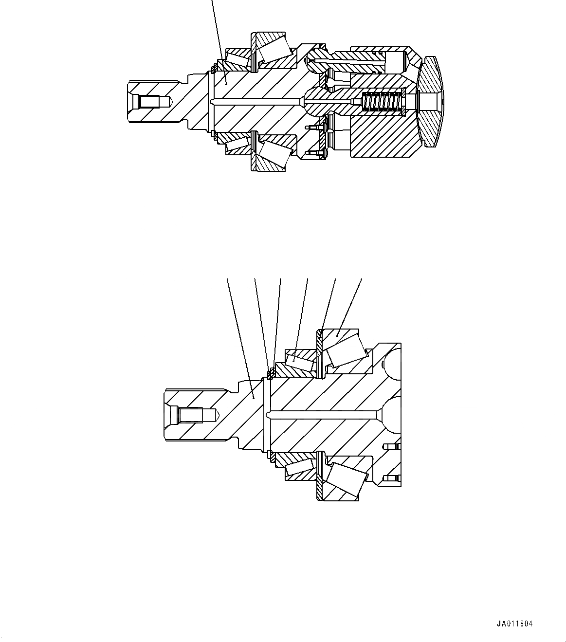 Схема запчастей Komatsu WA270-7 - HYDROSTATIC ТРАНСМИССИЯ (HST) НАСОС И МОТОР, ВНУТР. ЧАСТИ, МОТОР (/) (№8-) HYDROSTATIC ТРАНСМИССИЯ (HST) НАСОС И МОТОР