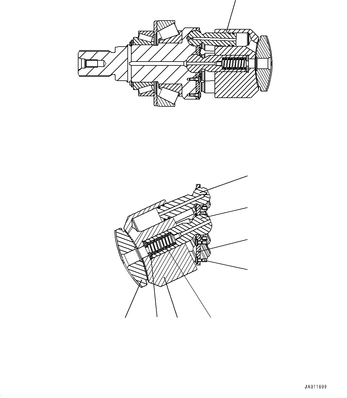 Схема запчастей Komatsu WA270-7 - HYDROSTATIC ТРАНСМИССИЯ (HST) НАСОС И МОТОР, ВНУТР. ЧАСТИ, МОТОР (/) (№8-) HYDROSTATIC ТРАНСМИССИЯ (HST) НАСОС И МОТОР
