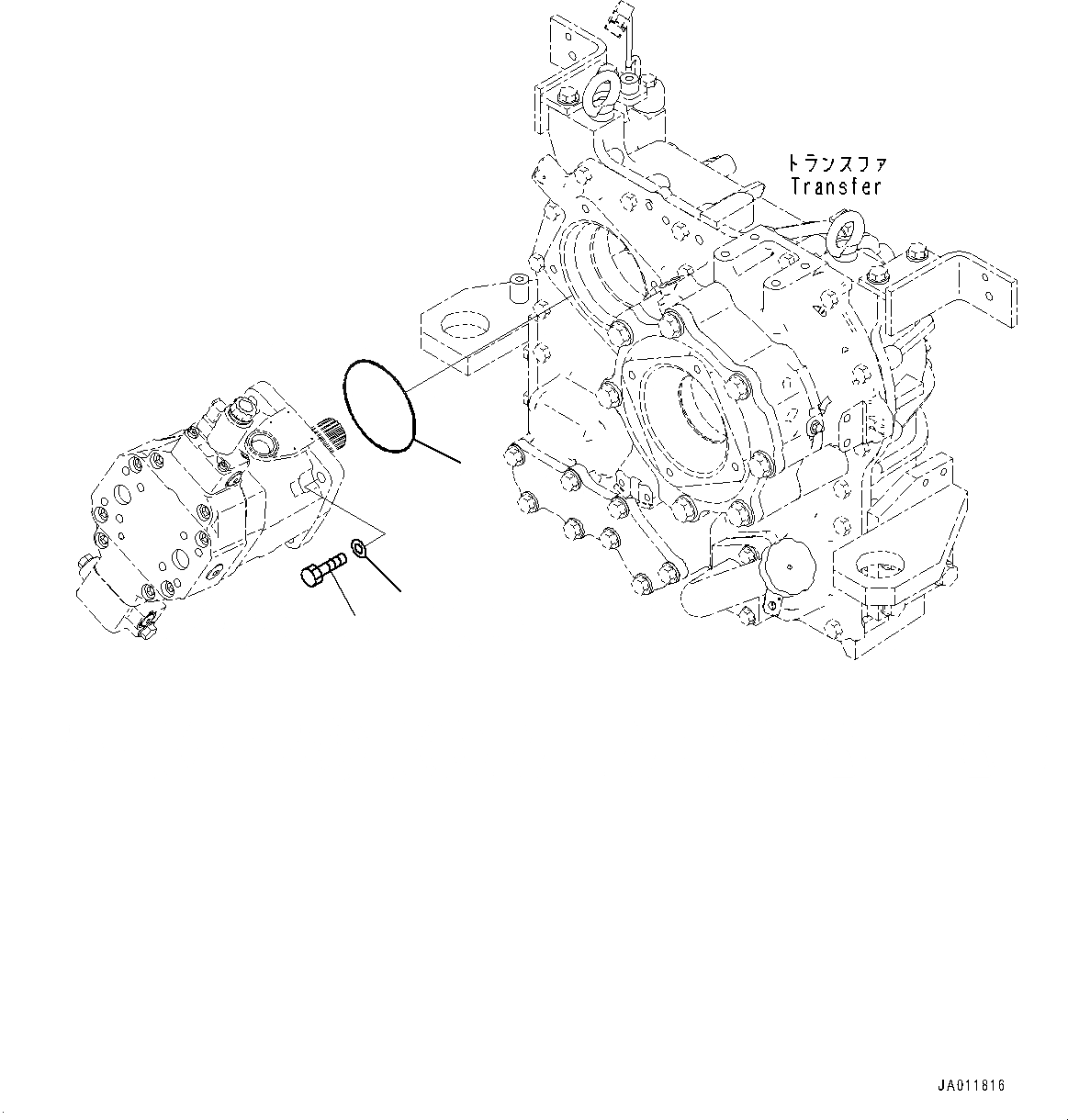 Схема запчастей Komatsu WA270-7 - HYDROSTATIC ТРАНСМИССИЯ (HST) НАСОС И МОТОР, КРЕПЛЕНИЕ (/) (№8-) HYDROSTATIC ТРАНСМИССИЯ (HST) НАСОС И МОТОР