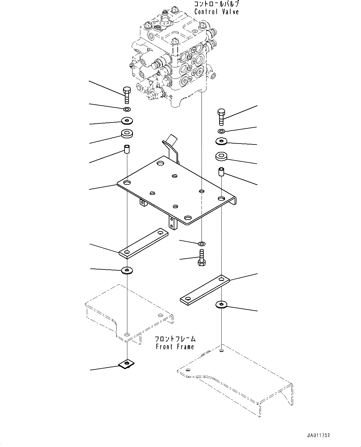 Схема запчастей Komatsu WA270-7 - УПРАВЛЯЮЩ. КЛАПАН, КРЕПЛЕНИЕ (№8-) УПРАВЛЯЮЩ. КЛАПАН, С 3-Х СЕКЦ. КОНТР. КЛАПАНОМ, MULTI-COUPLER, ECSS