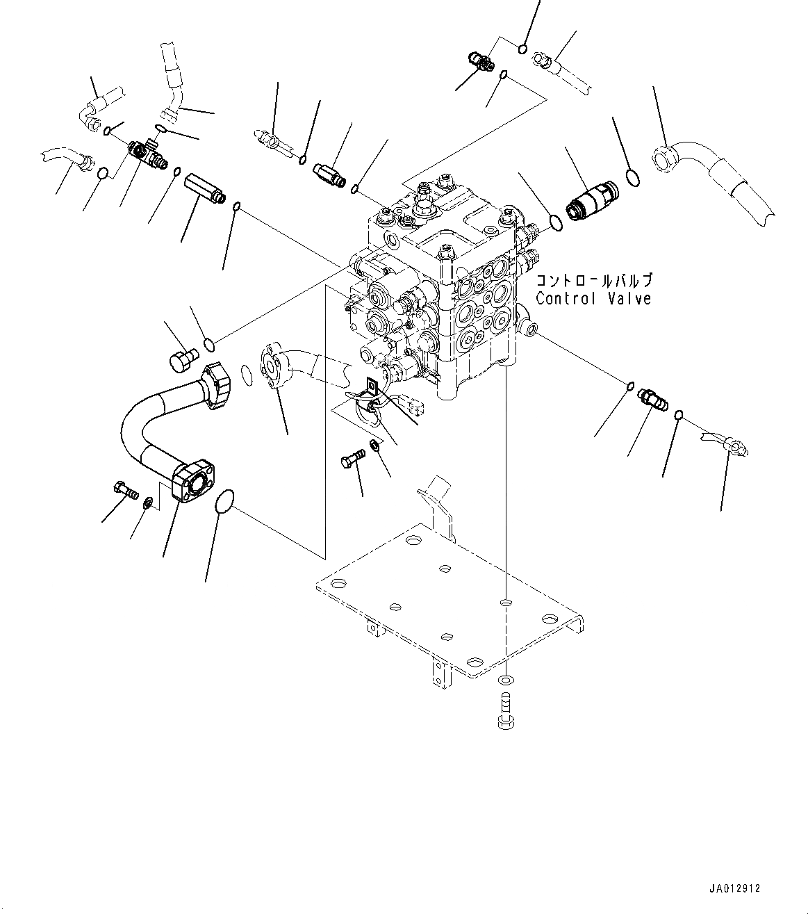 Схема запчастей Komatsu WA270-7 - УПРАВЛЯЮЩ. КЛАПАН, СОЕДИНИТЕЛЬН. ЧАСТИ (№8-) УПРАВЛЯЮЩ. КЛАПАН, С 3-Х СЕКЦ. КОНТР. КЛАПАНОМ, MULTI-COUPLER, ECSS