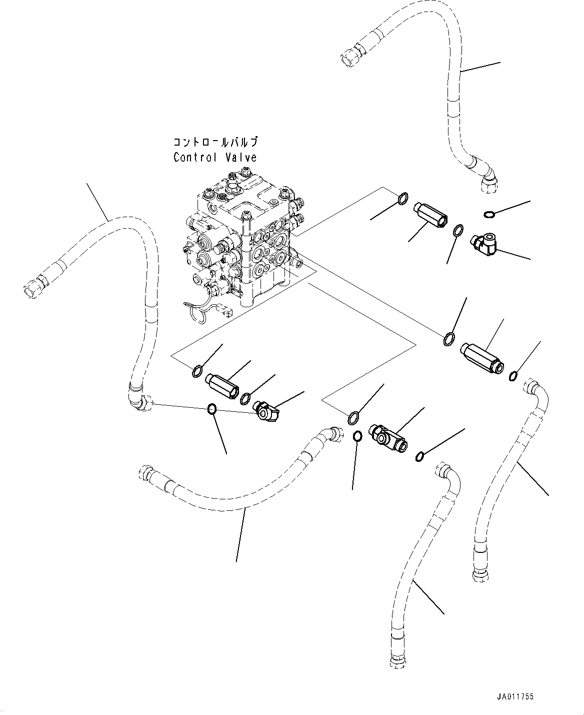Схема запчастей Komatsu WA270-7 - УПРАВЛЯЮЩ. КЛАПАН, СОЕДИНИТЕЛЬН. ЧАСТИ (/) (№8-) УПРАВЛЯЮЩ. КЛАПАН, С 2-Х СЕКЦИОНН. УПРАВЛЯЮЩ. КЛАПАН, ECSS