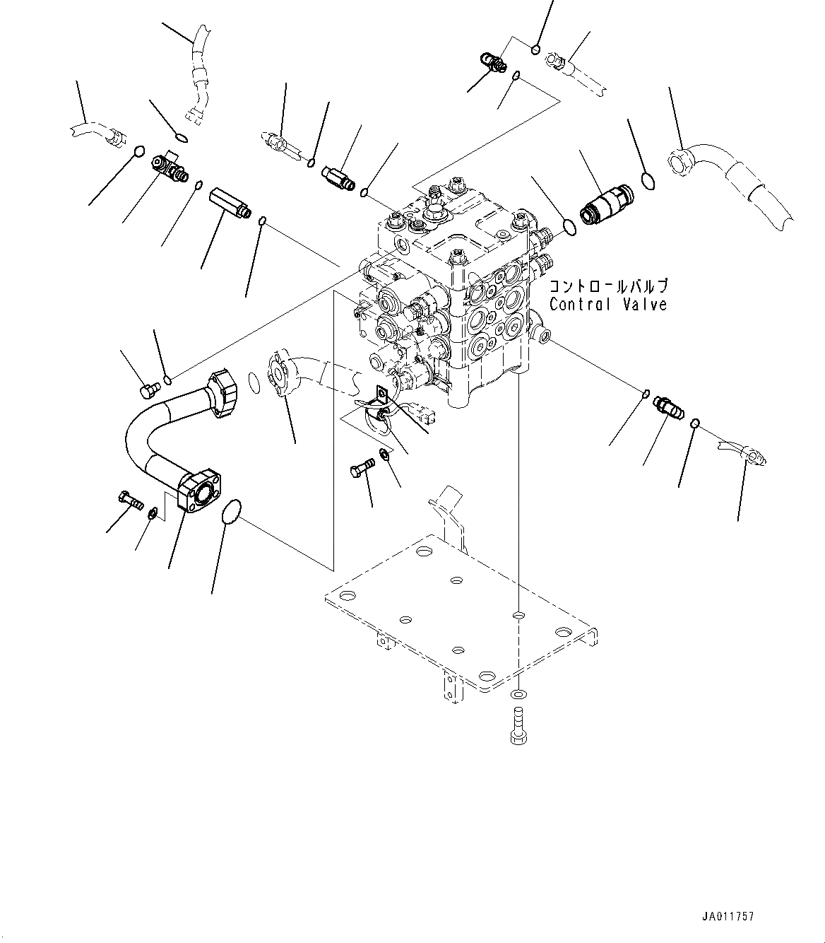Схема запчастей Komatsu WA270-7 - УПРАВЛЯЮЩ. КЛАПАН, СОЕДИНИТЕЛЬН. ЧАСТИ (/) (№8-) УПРАВЛЯЮЩ. КЛАПАН, С 2-Х СЕКЦИОНН. УПРАВЛЯЮЩ. КЛАПАН, ECSS
