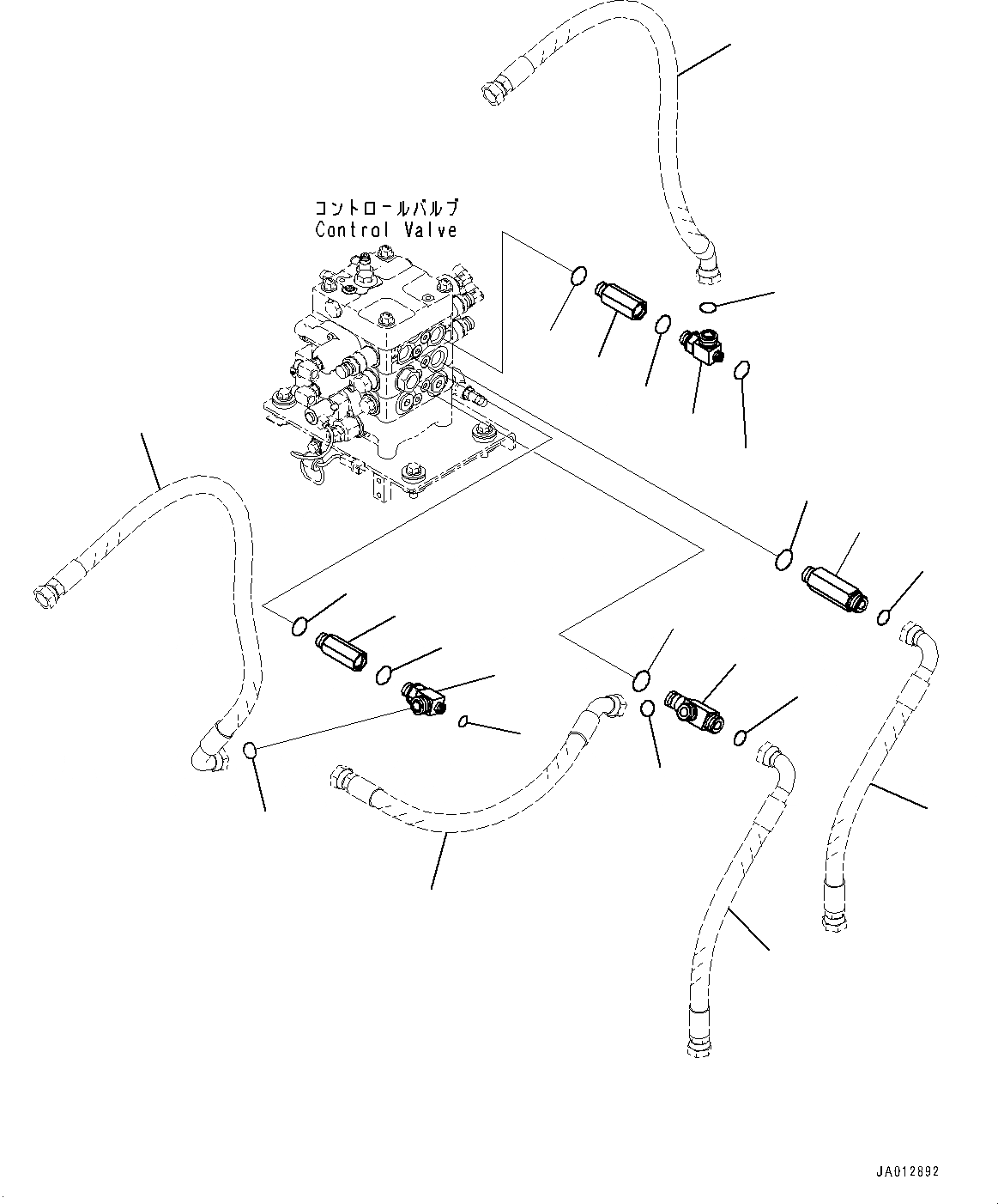 Схема запчастей Komatsu WA270-7 - УПРАВЛЯЮЩ. КЛАПАН, СОЕДИНИТЕЛЬН. ЧАСТИ (/) (№8-) УПРАВЛЯЮЩ. КЛАПАН, С 2-Х СЕКЦИОНН. УПРАВЛЯЮЩ. КЛАПАН, MULTI-COUPLER, JRB, ECSS
