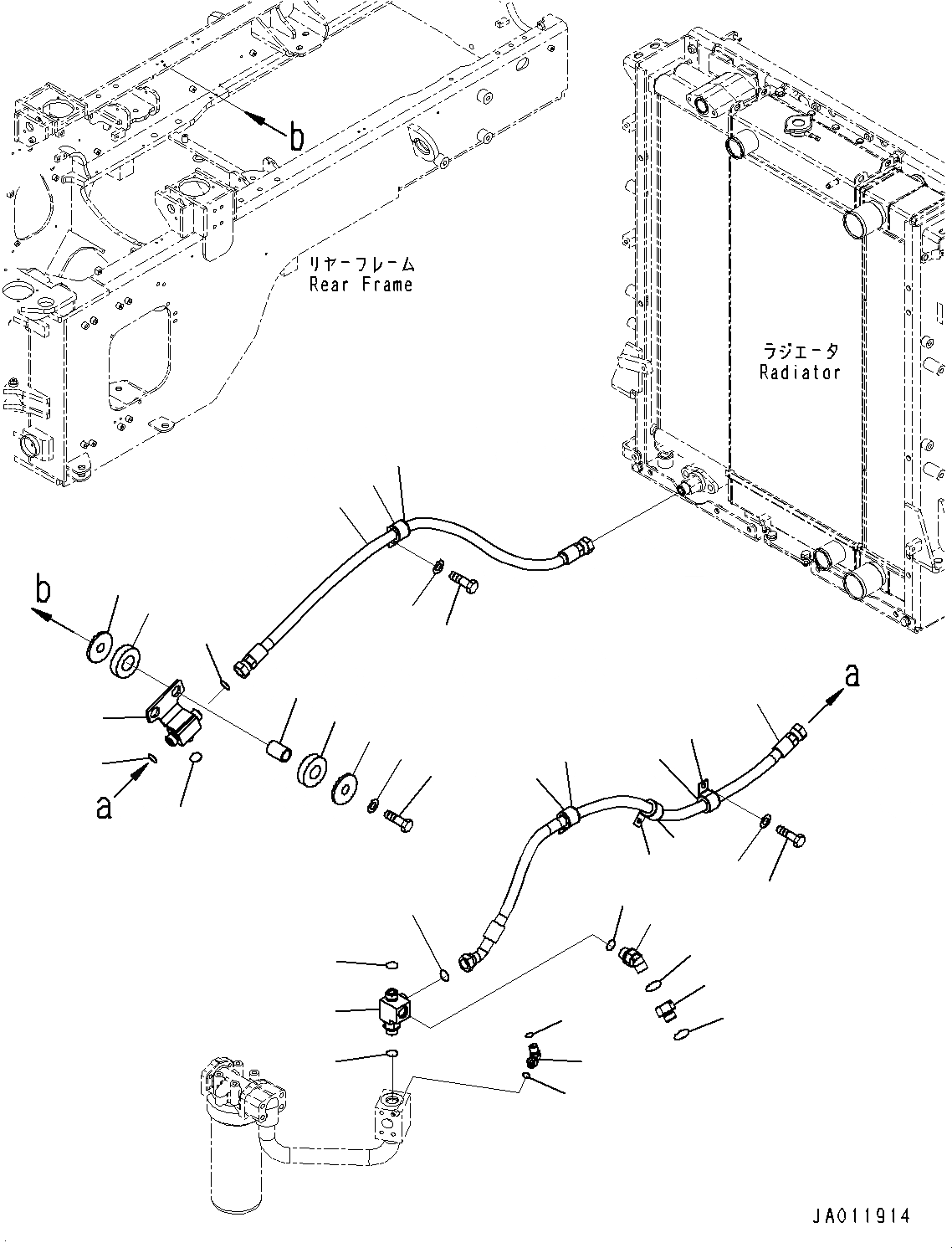 Схема запчастей Komatsu WA270-7 - ГИДРАВЛ МАСЛОПРОВОДЯЩАЯ ЛИНИЯ, СИСТЕМА ТРУБ РАДИАТОРА (№8-) ГИДРАВЛ МАСЛОПРОВОДЯЩАЯ ЛИНИЯ, С 3-Х СЕКЦ. КОНТР. КЛАПАНОМ, ECSS, MULTI-COUPLER, JRB