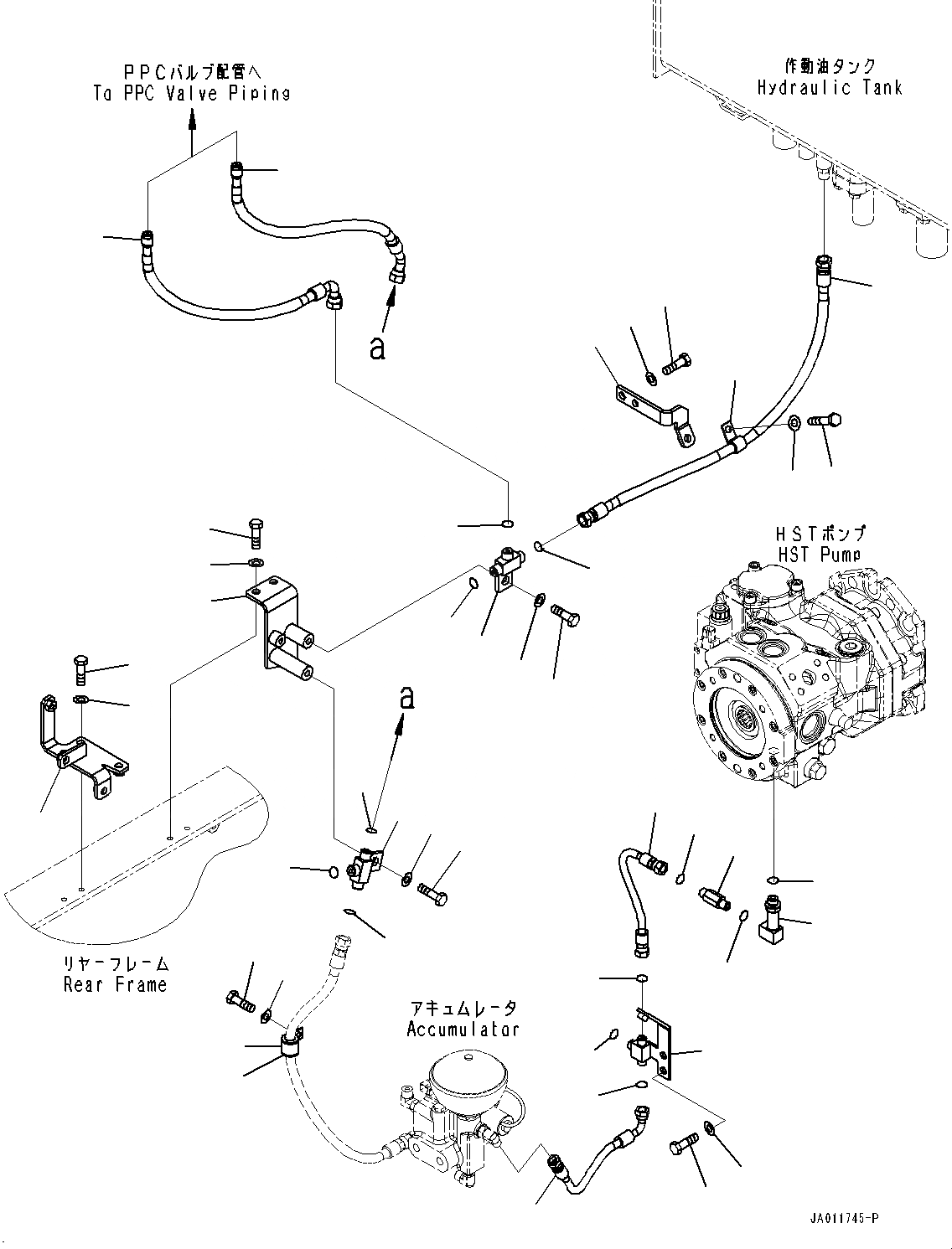 Схема запчастей Komatsu WA270-7 - ГИДРАВЛ МАСЛОПРОВОДЯЩАЯ ЛИНИЯ, АККУМУЛЯТОР ТРУБЫ (№8-) ГИДРАВЛ МАСЛОПРОВОДЯЩАЯ ЛИНИЯ, С 3-Х СЕКЦ. КОНТР. КЛАПАНОМ, ECSS, MULTI-COUPLER, JRB