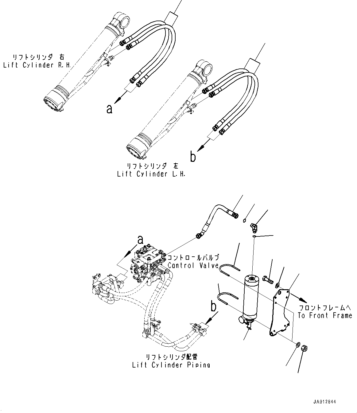 Схема запчастей Komatsu WA270-7 - ГИДРАВЛ МАСЛОПРОВОДЯЩАЯ ЛИНИЯ, АККУМУЛЯТОР И СОЕДИНИТЕЛЬН. ЧАСТИ (№8-) ГИДРАВЛ МАСЛОПРОВОДЯЩАЯ ЛИНИЯ, С 2-Х СЕКЦИОНН. УПРАВЛЯЮЩ. КЛАПАН, MULTI-COUPLER, JRB, ECSS
