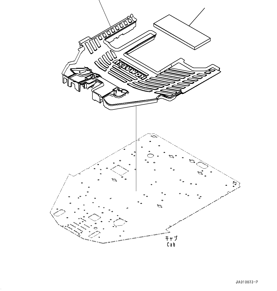 Схема запчастей Komatsu WA270-7 - ПОКРЫТИЕ ПОЛА(№8-) ПОЛ МАТЕРИАЛ