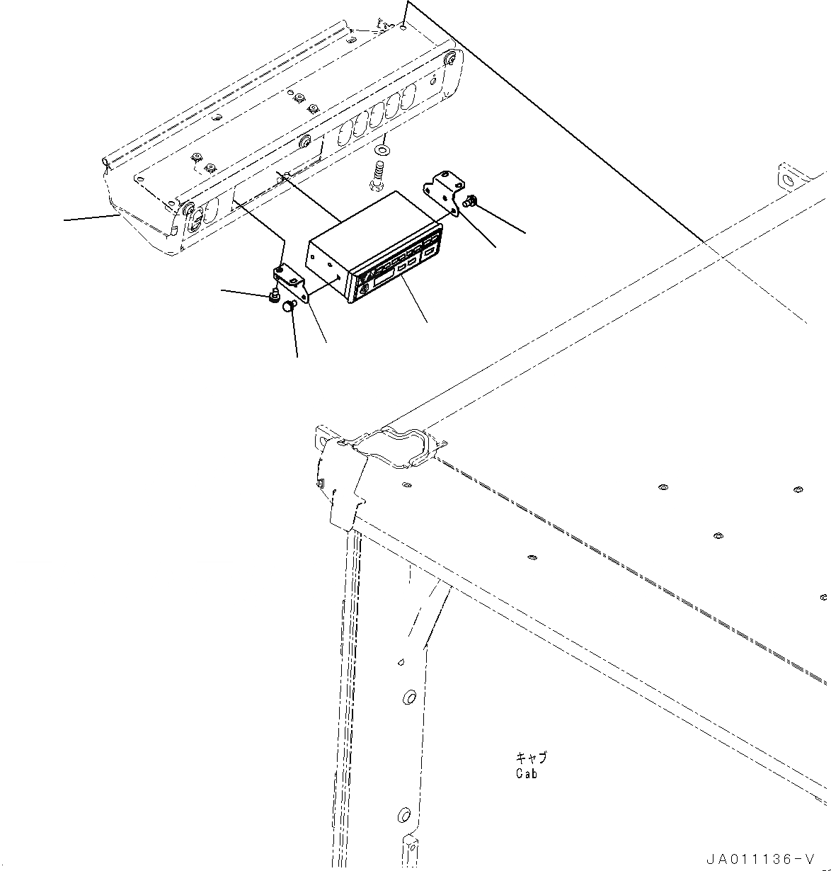 Схема запчастей Komatsu WA270-7 - РАДИО (№8-) РАДИО