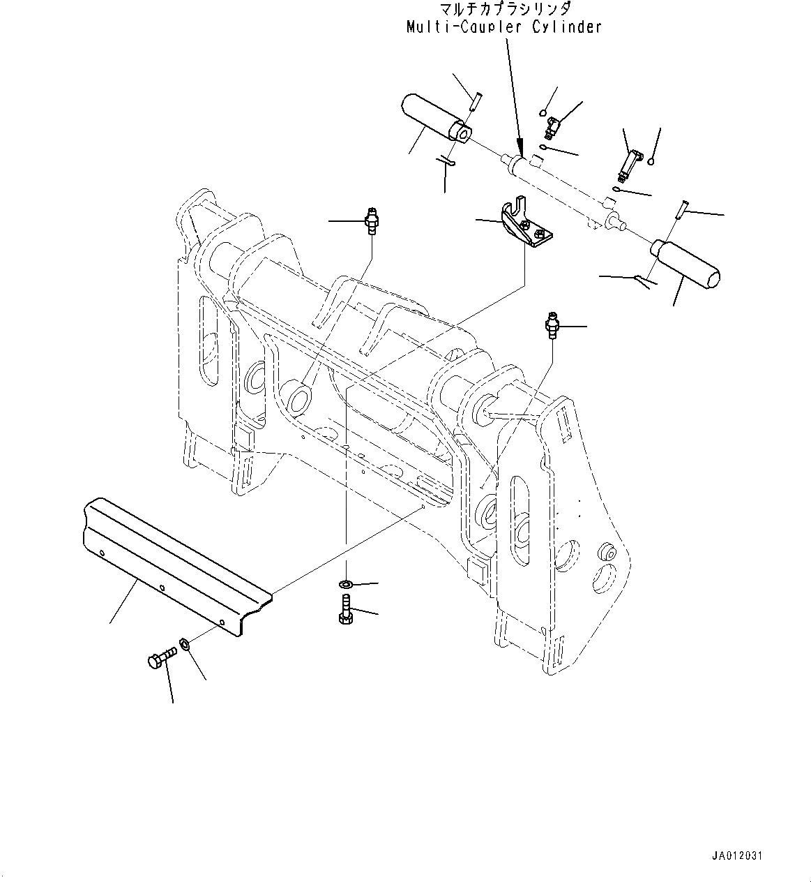 Схема запчастей Komatsu WA270-7 - MULTI-COUPLER, КРЕПЛЕНИЕ (№8-) MULTI-COUPLER, С 3-Х СЕКЦ. КОНТР. КЛАПАНОМ