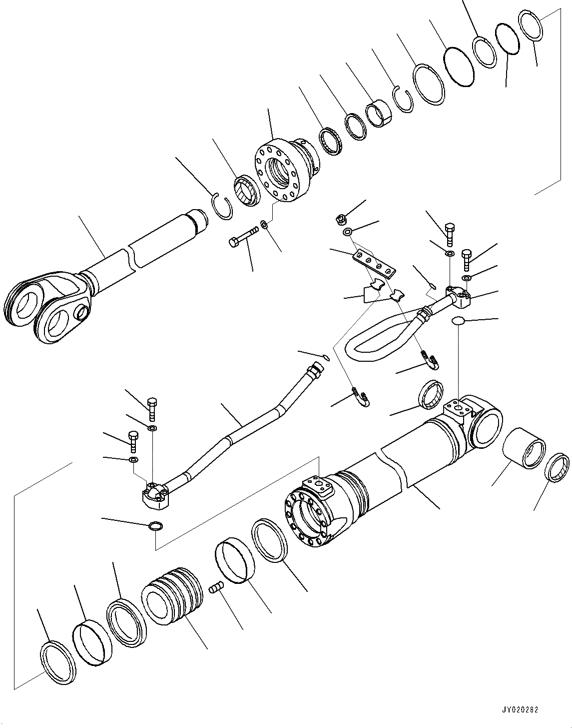 Схема запчастей Komatsu WA270-7 - ГИДРОЦИЛИНДР ПОДЪЕМА, ВНУТР. ЧАСТИ (№8-) ГИДРОЦИЛИНДР ПОДЪЕМА
