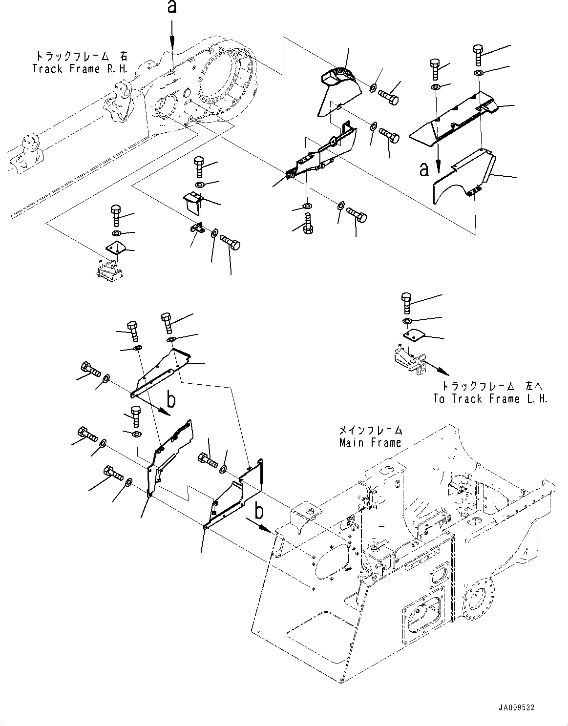 Схема запчастей Komatsu D61EXI-23 - КРЫШКИ, ПРАВ. (№-) КРЫШКИ