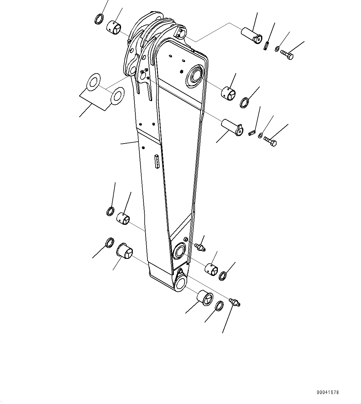 Схема запчастей Komatsu PC850-8R1 - РУКОЯТЬ, РУКОЯТЬ И ПАЛЕЦ (№7-) РУКОЯТЬ, MM, УСИЛ. ТИП