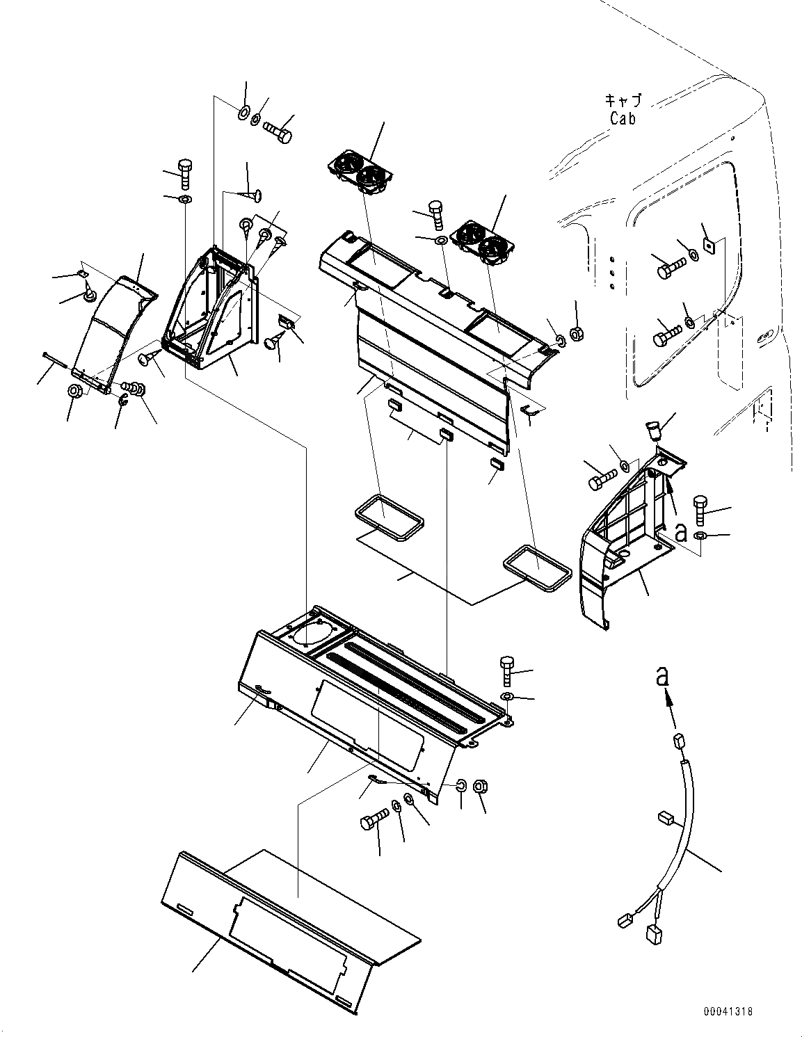 Схема запчастей Komatsu PC850SE-8R1 - СИДЕНЬЕ ОПЕРАТОРА ЗАДН. КРЫШКА, ЗАДН. КРЫШКА (№7-) СИДЕНЬЕ ОПЕРАТОРА ЗАДН. КРЫШКА, С АВТОМАТИЧ. КОНДИЦ. ВОЗДУХА, БОЛ. WIND QUANTITY, VOLT POWER ВЫПУСКН.