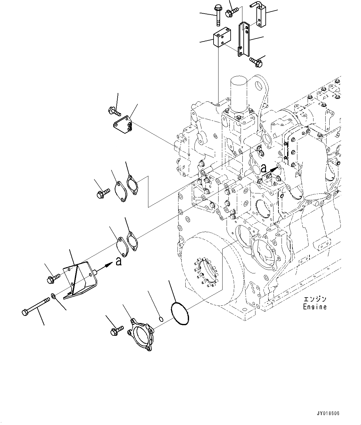 Схема запчастей Komatsu SAA6D170E-5BR - КРЫШКАДЛЯ ВЫПУСКН. GAS RE-CIRCULATION (EGR) LESS (№-) КРЫШКАДЛЯ ВЫПУСКН. GAS RE-CIRCULATION (EGR) LESS