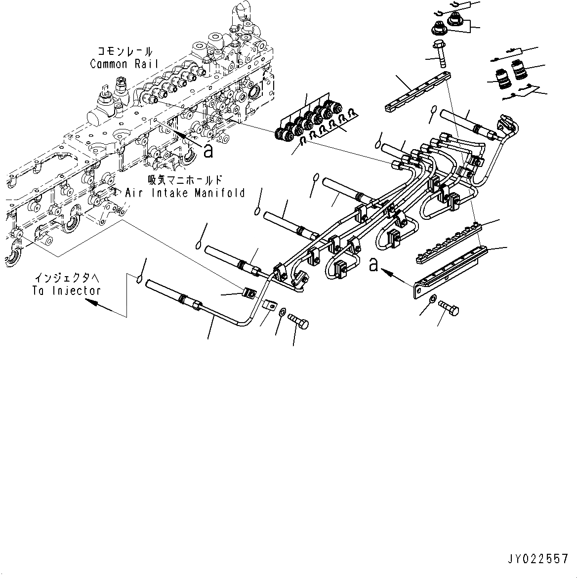 Схема запчастей Komatsu SAA6D170E-5BR - ТОПЛИВН. НАСОС КОРПУС И ТРУБЫ, ТРУБКА И КОРПУС (№8-) ТОПЛИВН. НАСОС КОРПУС И ТРУБЫ