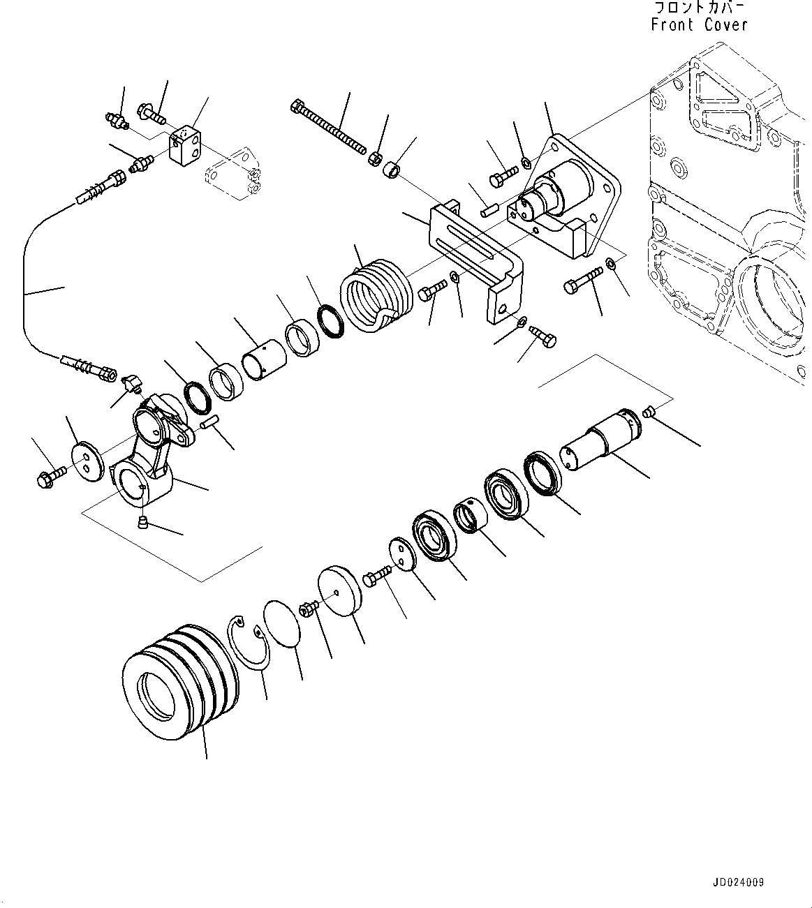Схема запчастей Komatsu SAA6D170E-5BR - НАТЯЖНОЙ РОЛИК (№8-) НАТЯЖНОЙ РОЛИК