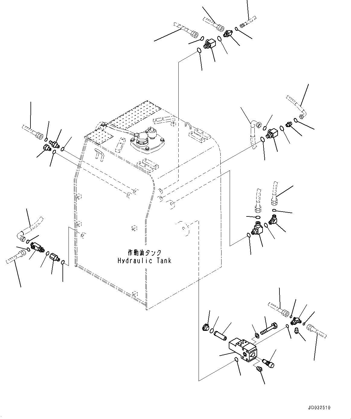 Схема запчастей Komatsu PC600-8R1 - ГИДР. БАК., РАЗГРУЗ. КЛАПАН (№7-) ГИДР. БАК., PROVISION ДЛЯ -АКТУАТОР