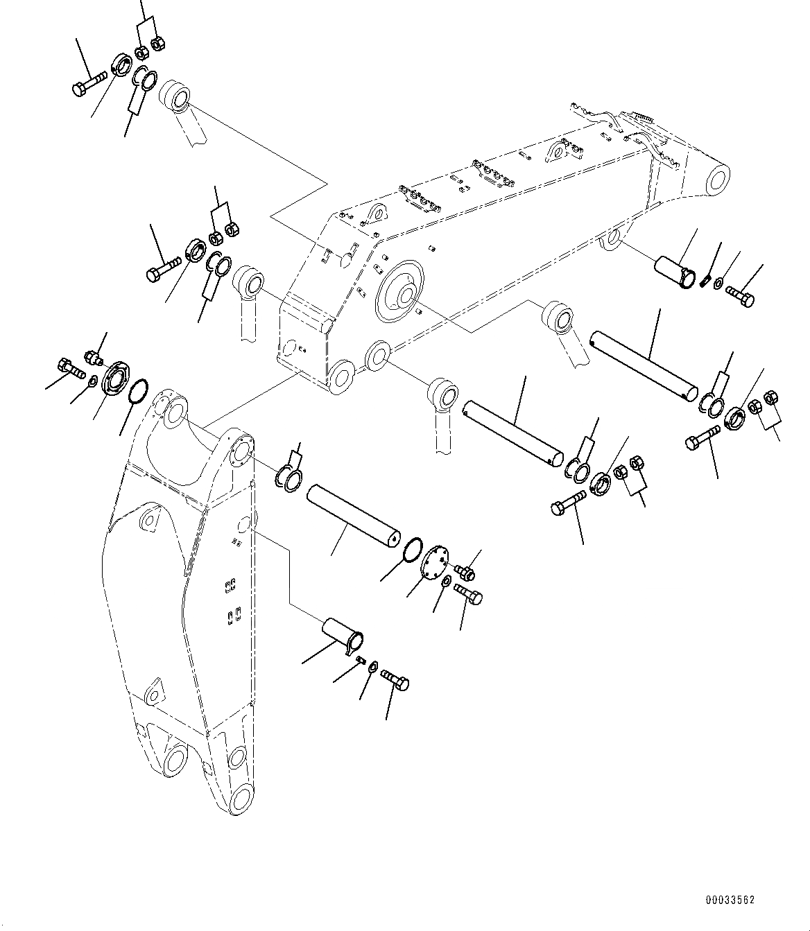 Схема запчастей Komatsu PC600-8R1 - ПРЯМАЯ ЛОПАТА БЛОК, ПАЛЕЦ (№7-) ПРЯМАЯ ЛОПАТА БЛОК