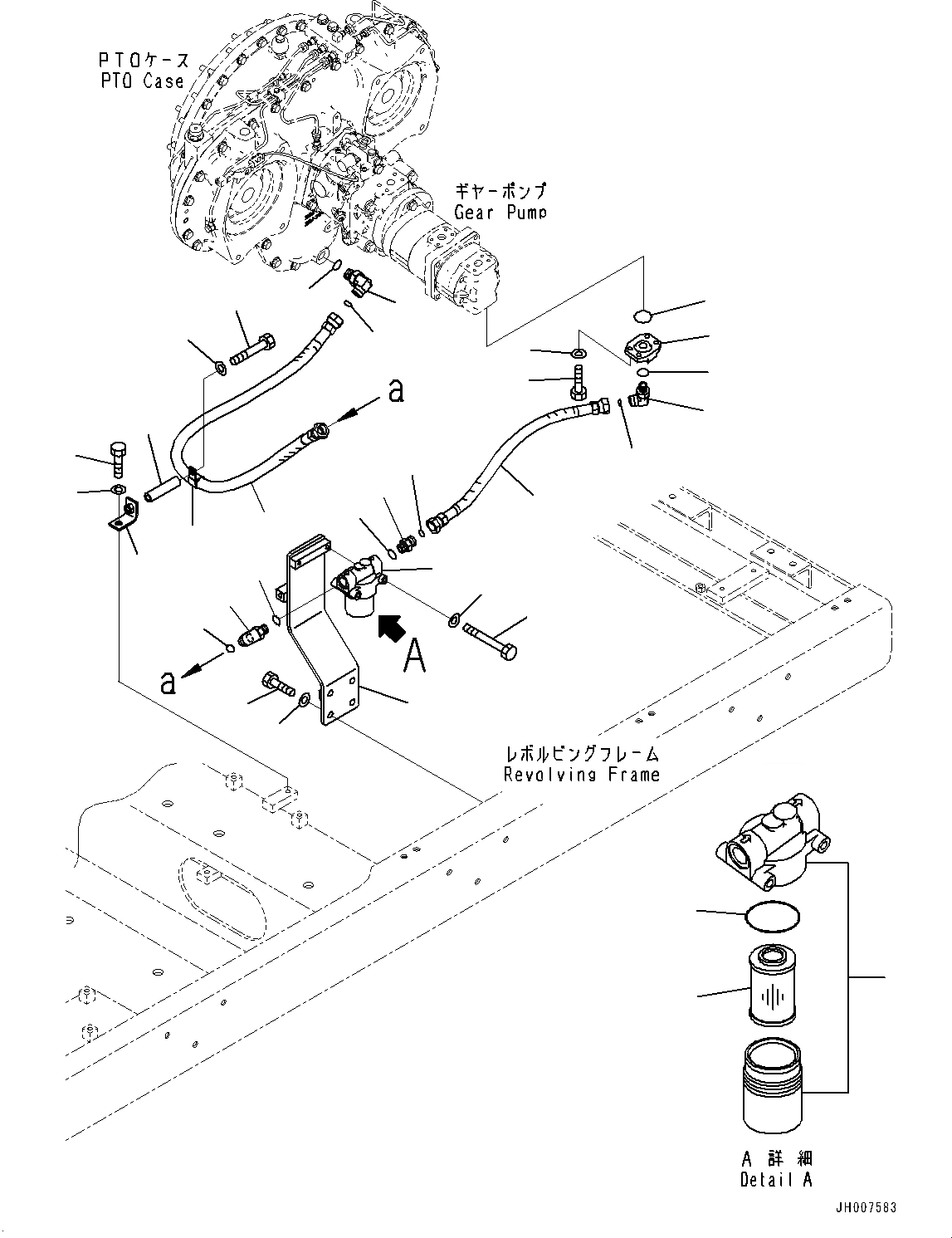 Схема запчастей Komatsu PC700LC-8R - POWER TAKEOFF, ВСАСЫВ. ТРУБЫ (№7-) POWER TAKEOFF