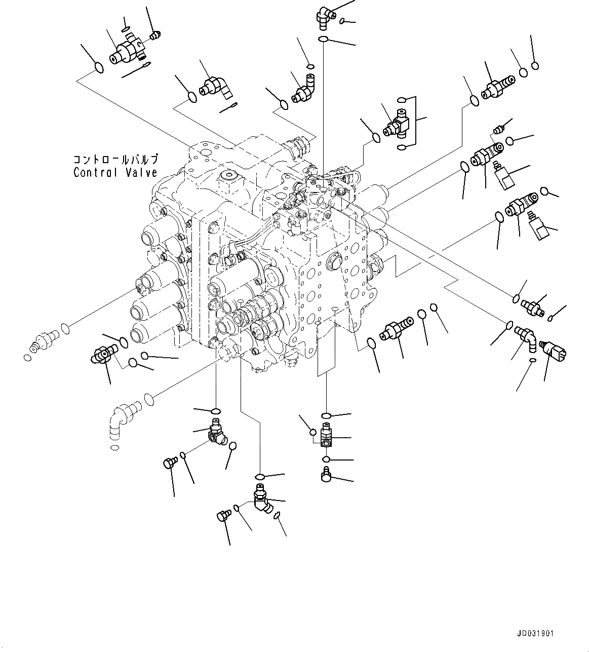 Схема запчастей Komatsu PC700LC-8R - УПРАВЛЯЮЩ. КЛАПАН, СОЕДИНИТЕЛЬН. ЧАСТИ (/) (№7-) УПРАВЛЯЮЩ. КЛАПАН, С PROVISION ДЛЯ МОЛОТА, ГИДРОМОЛОТ БЛОК ДЛЯ НИЗ. BACK PRESSURE