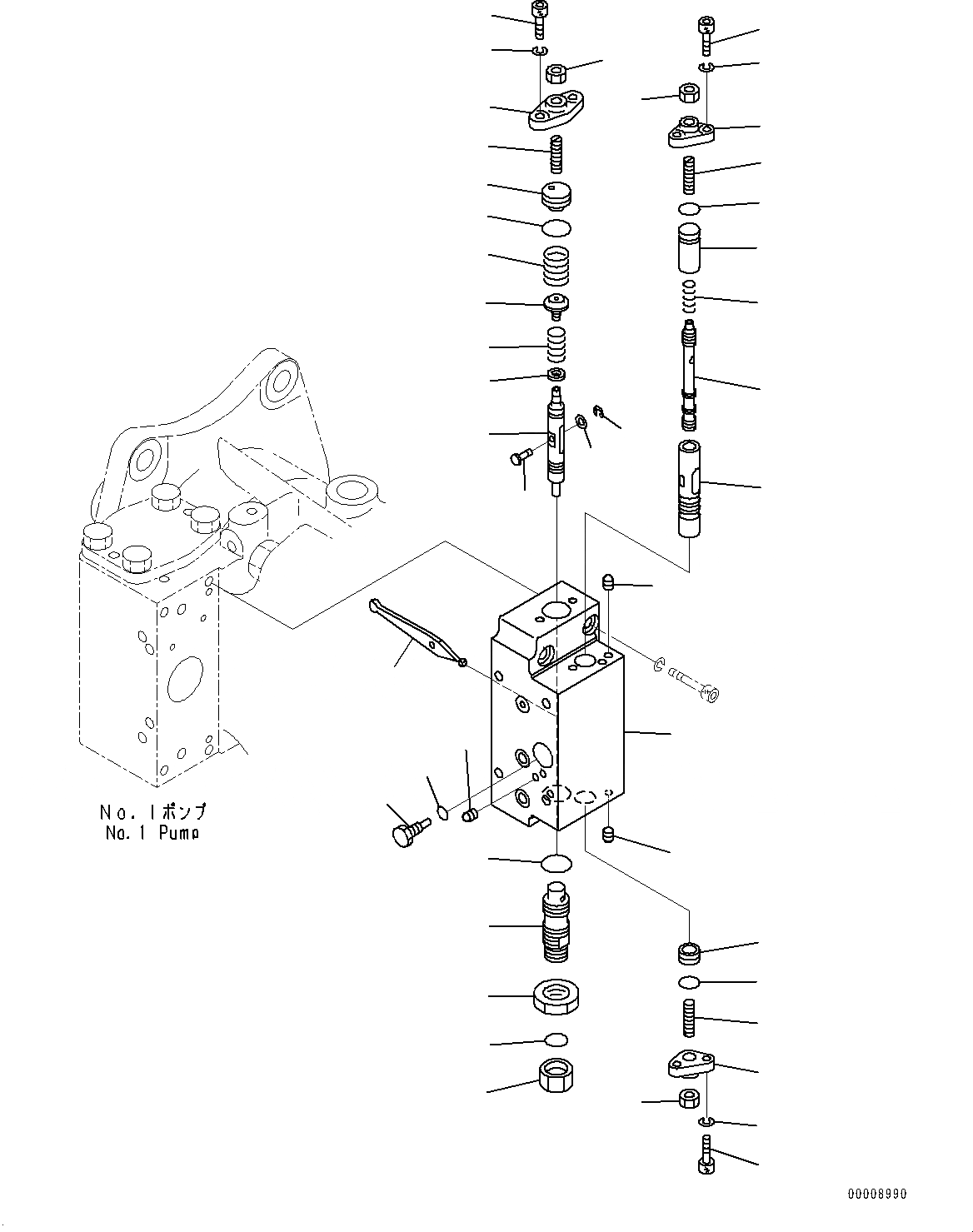 Схема запчастей Komatsu PC700LC-8R - ПОРШЕНЬ НАСОС, ВНУТР. ЧАСТИ, NO. НАСОС (7/) (№7-) ПОРШЕНЬ НАСОС