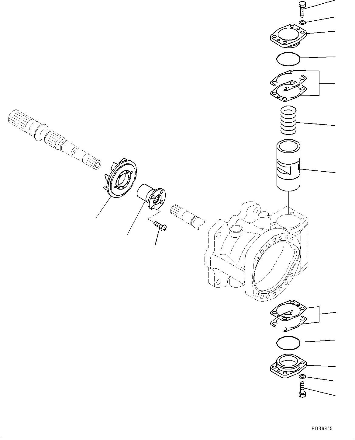 Схема запчастей Komatsu PC700LC-8R - ПОРШЕНЬ НАСОС, ВНУТР. ЧАСТИ, NO. НАСОС (/9) (№7-) ПОРШЕНЬ НАСОС