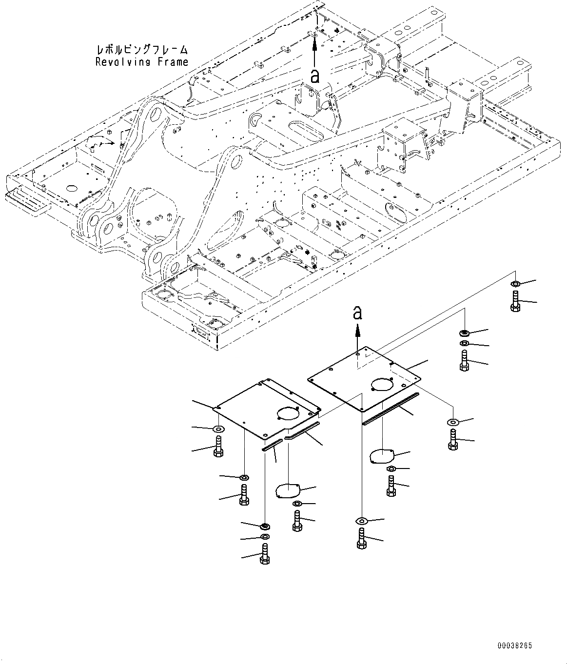Схема запчастей Komatsu PC700LC-8R - НИЖН. КРЫШКА, ОСНОВНАЯ РАМА, ПРАВ. (№7-) НИЖН. КРЫШКА