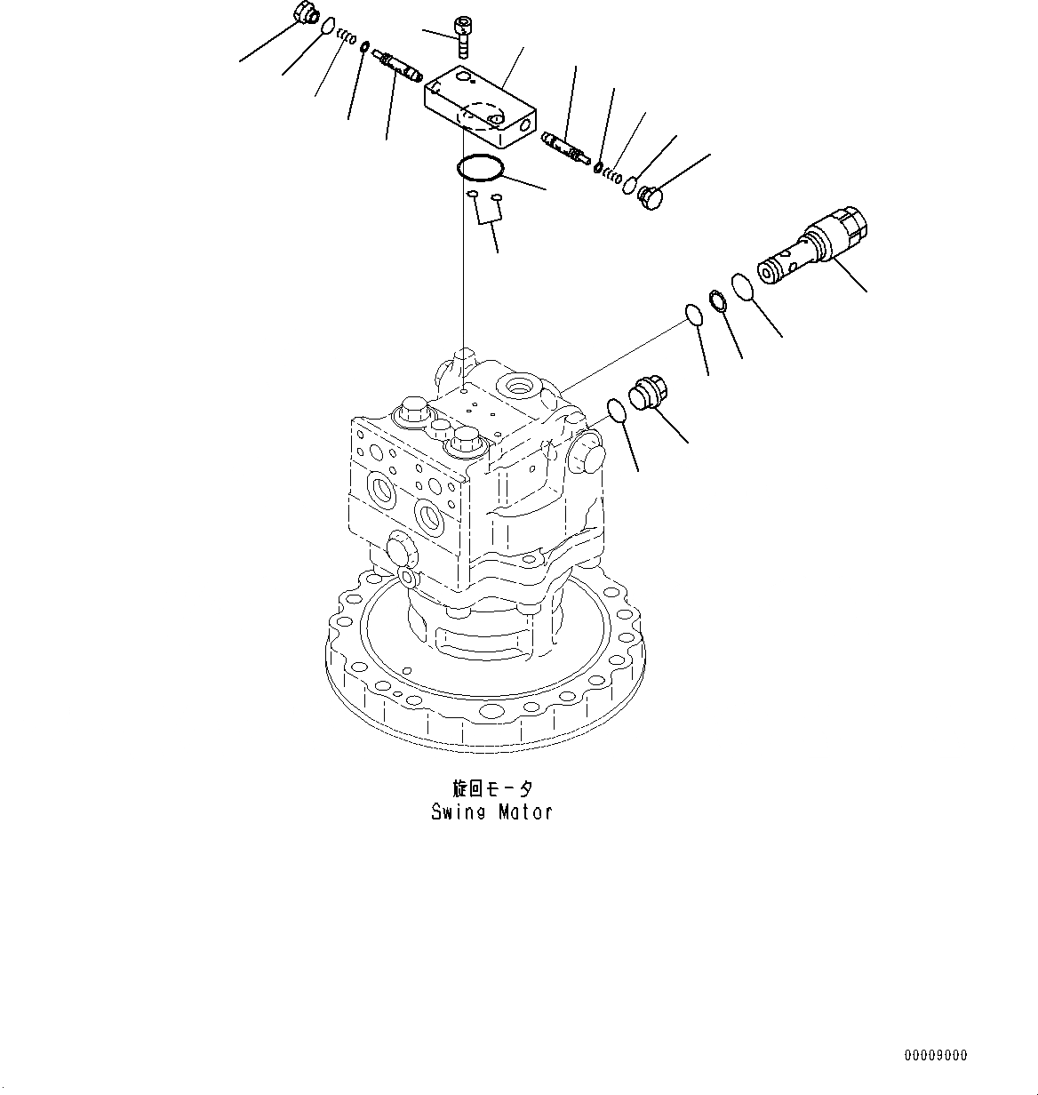 Схема запчастей Komatsu PC700LC-8R - МЕХАНИЗМ ПОВОРОТА И МОТОР, ВНУТР. ЧАСТИ, МОТОР ПОВОРОТА (/) (№7-) МЕХАНИЗМ ПОВОРОТА И МОТОР