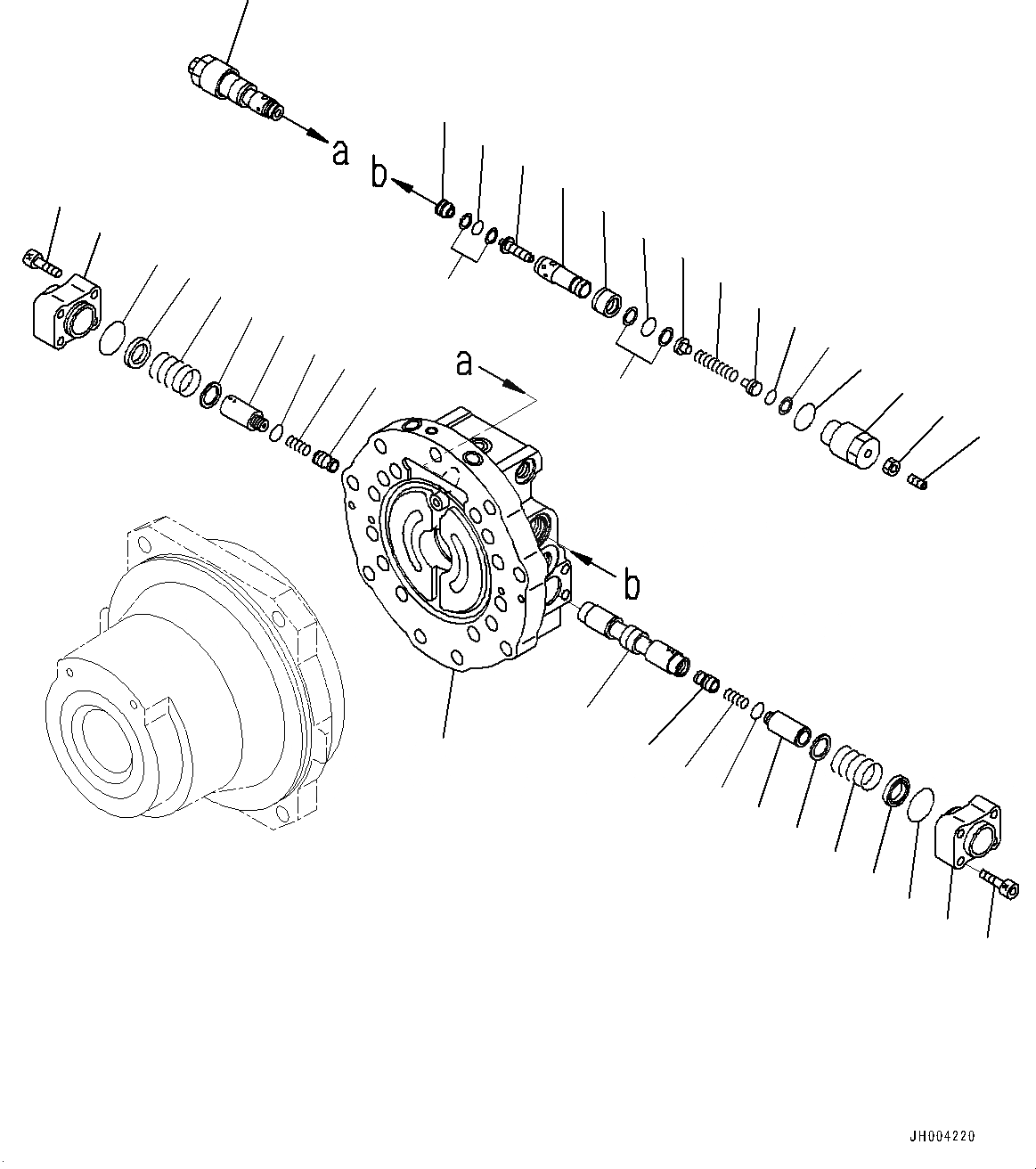 Схема запчастей Komatsu PC700LC-8R - ГУСЕНИЧНАЯ РАМА, ВНУТР. ЧАСТИ, МОТОР ХОДА , ЛЕВ. (/) (№7-) ГУСЕНИЧНАЯ РАМА, С ЗАЩИТА ОПОРНЫХ КАТКОВ