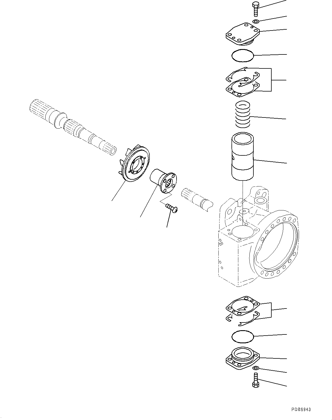 Схема запчастей Komatsu PC600LC-8R1 - ПОРШЕНЬ НАСОС, ВНУТР. ЧАСТИ, NO. НАСОС (/) (№7-) ПОРШЕНЬ НАСОС