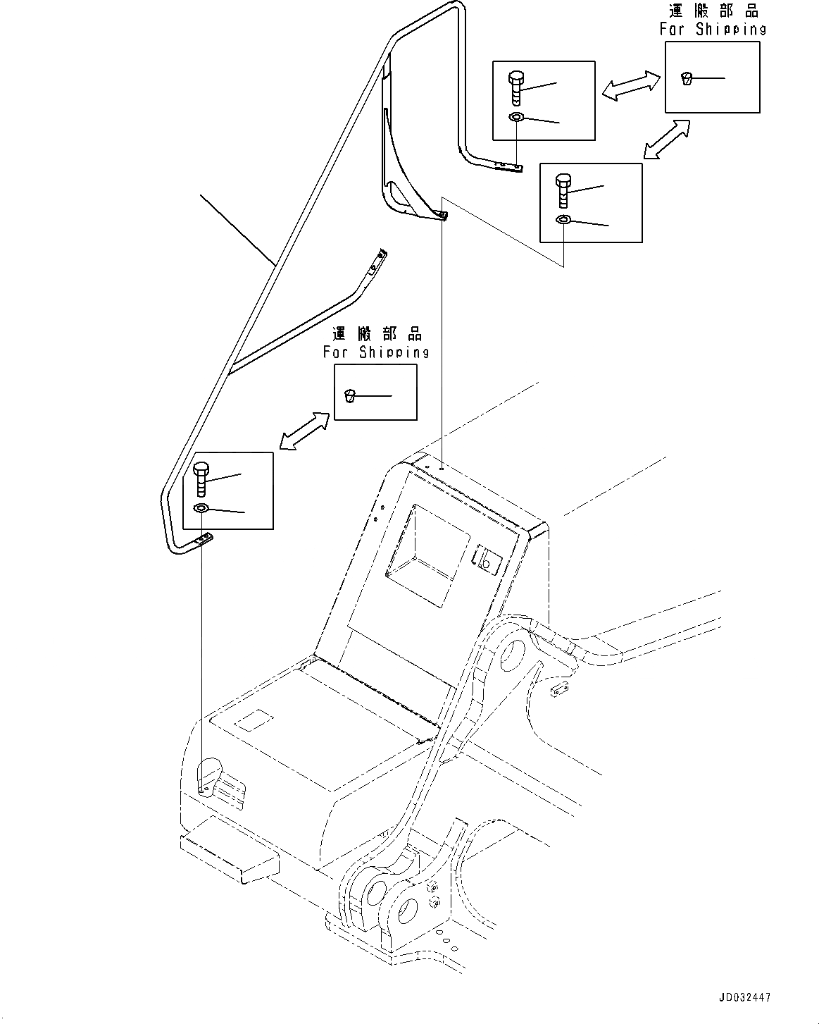 Схема запчастей Komatsu PC600LC-8R1 - ПОРУЧНИ(№7-) HANDRAIL